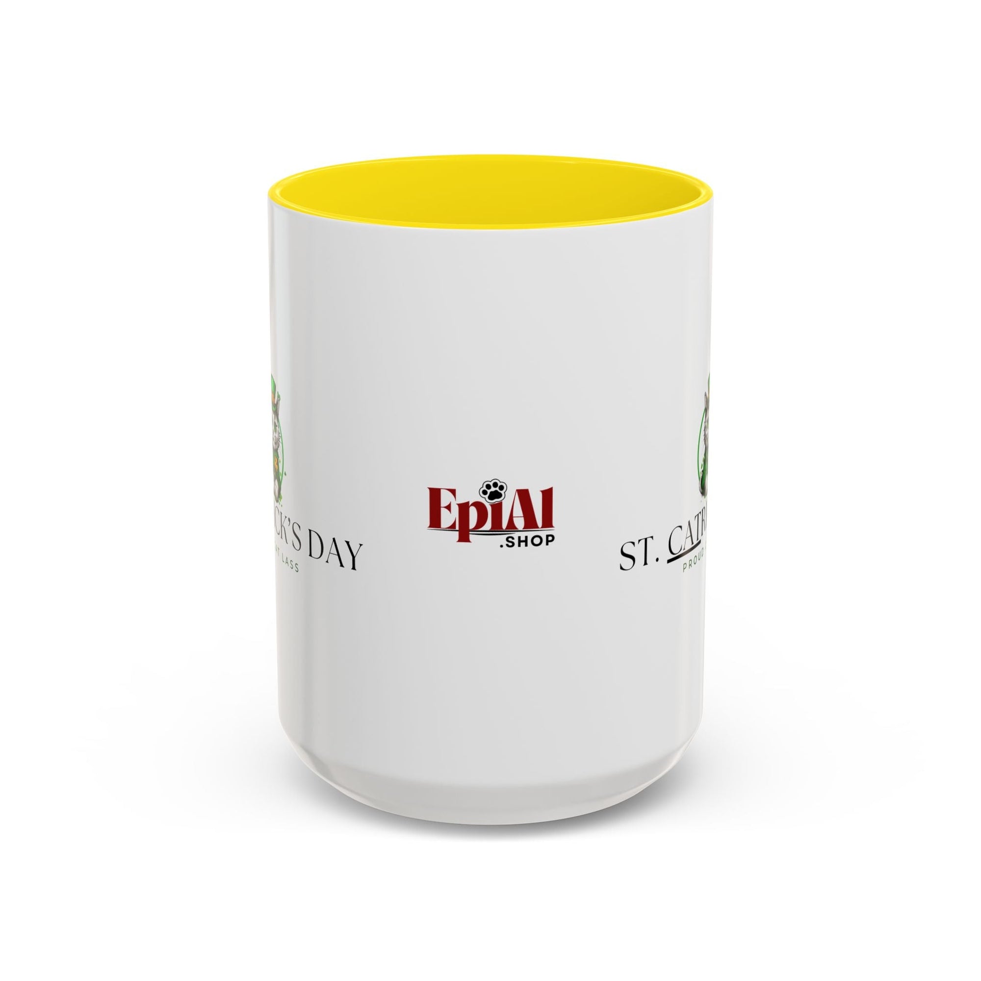 St. Patrick's Day Cat Coffee Mug - Proud Cat Lass Design Printify
