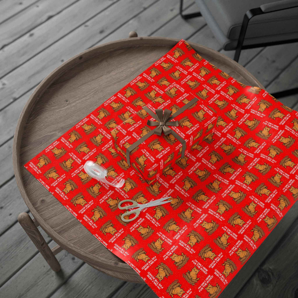 I’m Only Here for the Boxes – Funny Cat-Themed Wrapping Paper