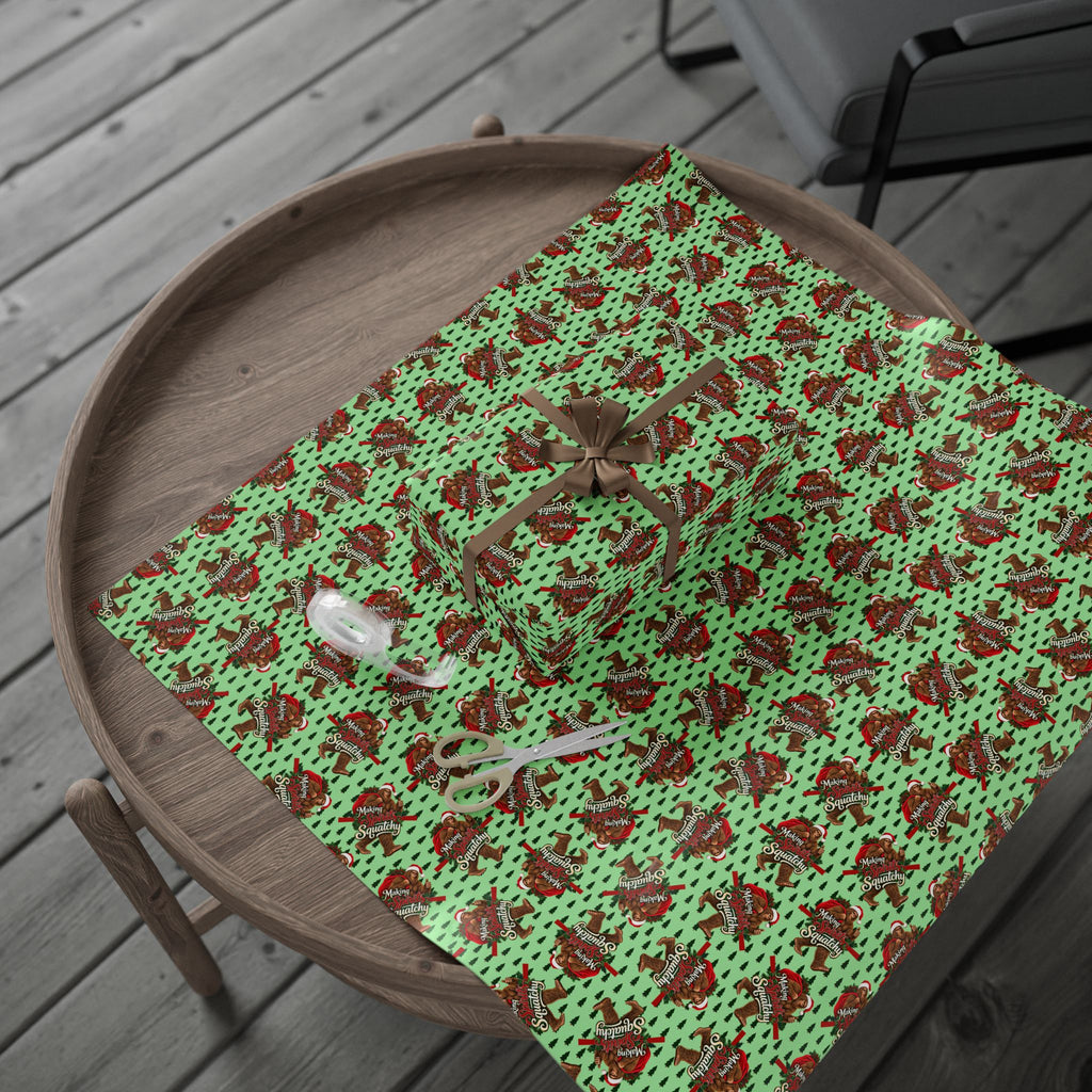 Making Spirits Squatchy Christmas Wrapping Paper | Bigfoot Holiday Gift Wrap