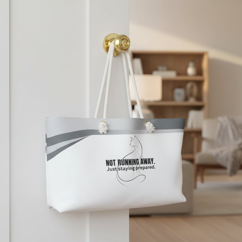 Not Running Away Weekender Bag