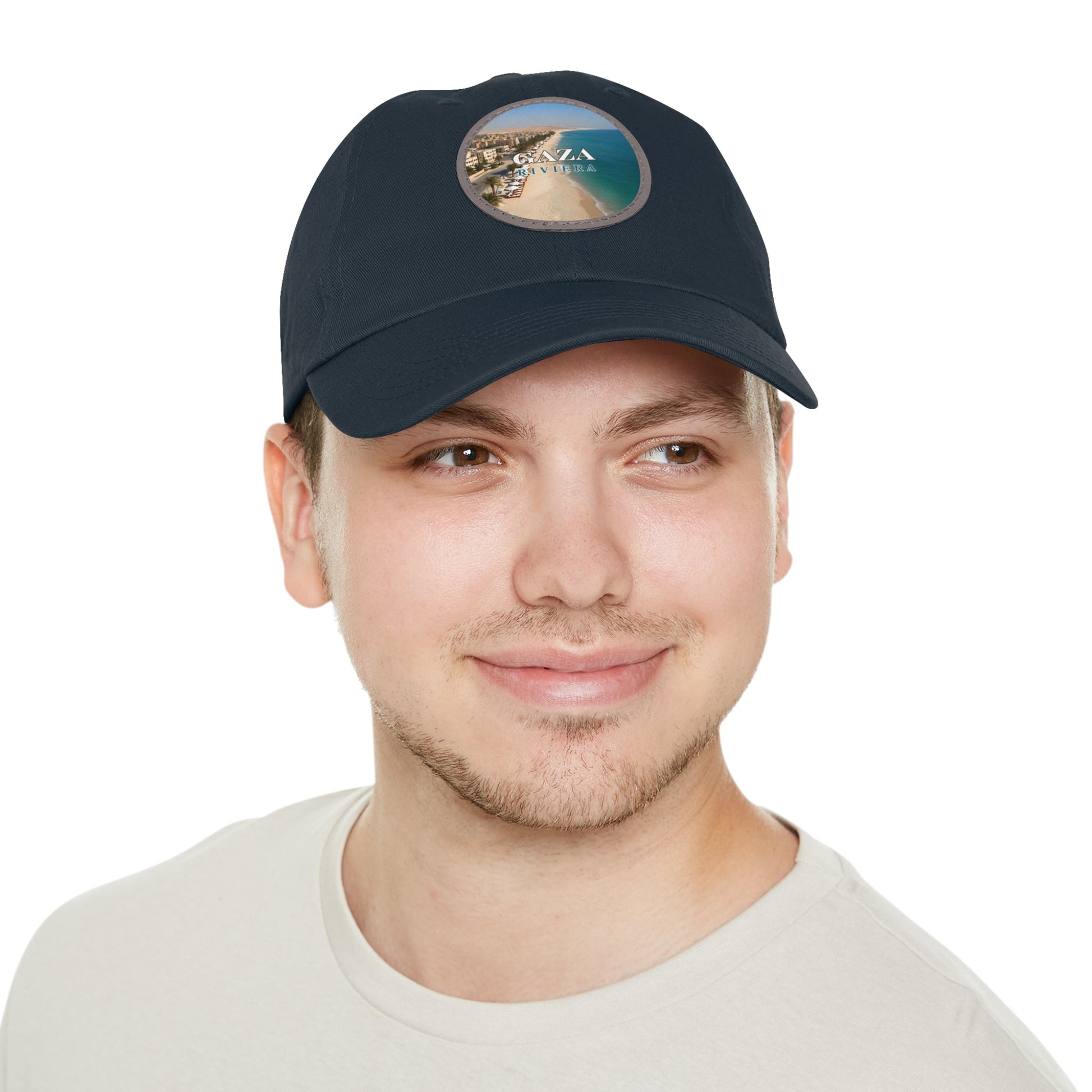 Gaza Riviera Dad Hat with Leather Patch Printify