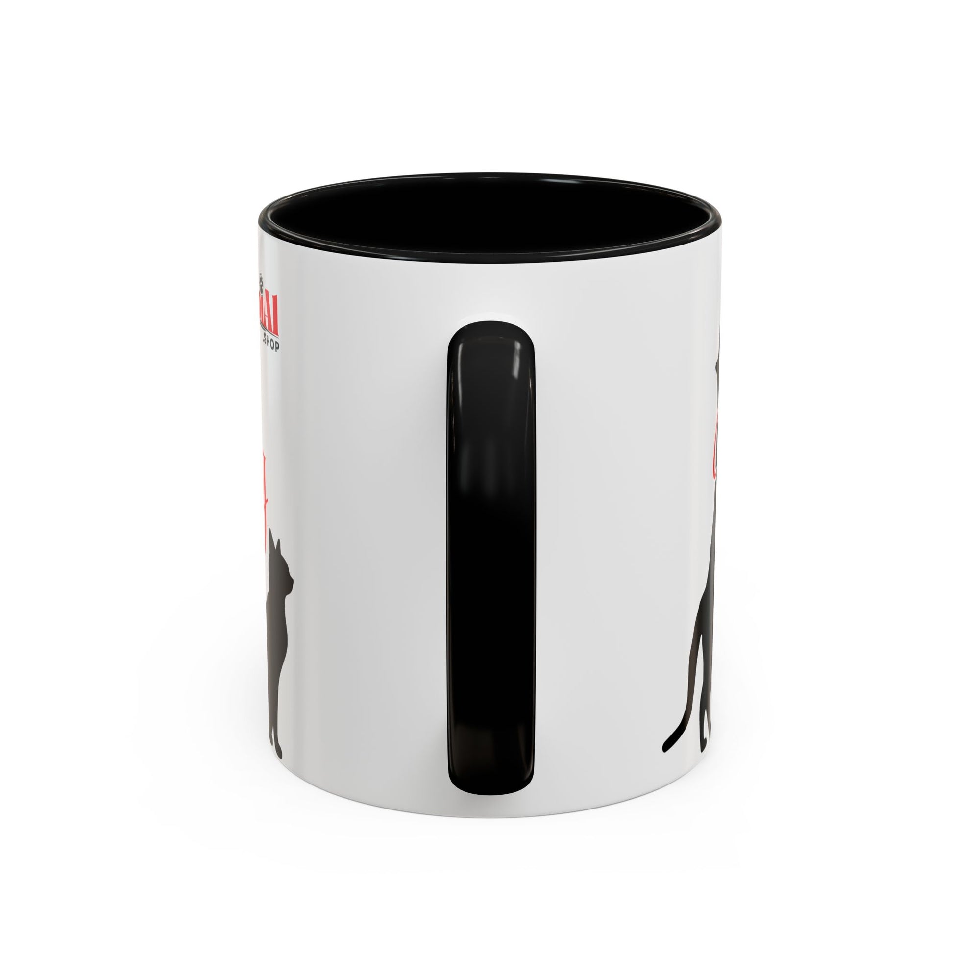 Silhouette Cat Lovers Accent Mug