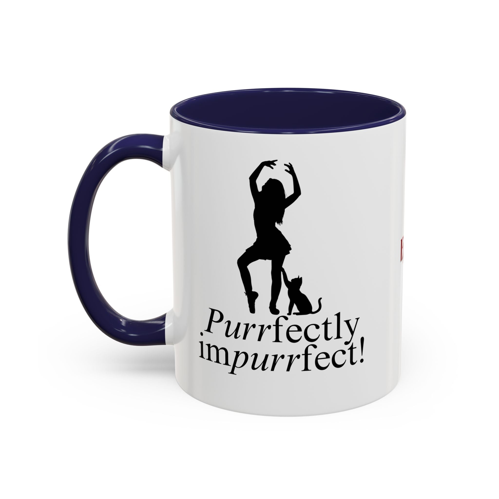 Photo depicting the ​Purrfectly Impurrfect Accent Coffee Mug (11, 15oz) from EpiAl's Shop.