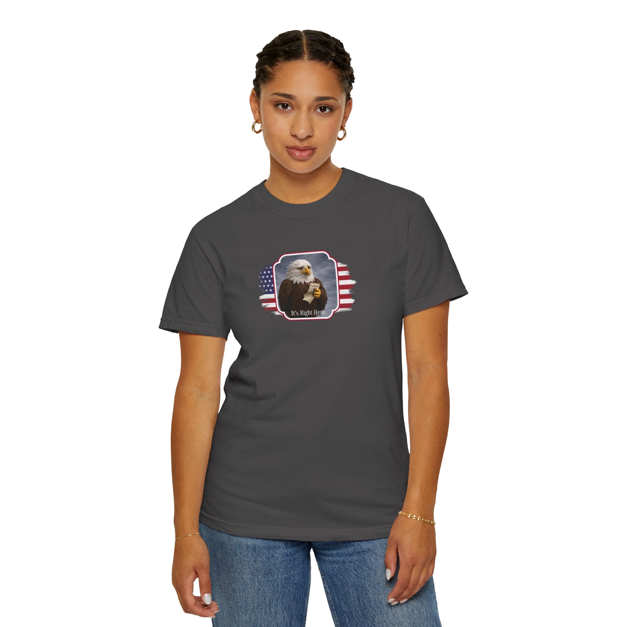 “It’s Right Here” Political Parody T-Shirt