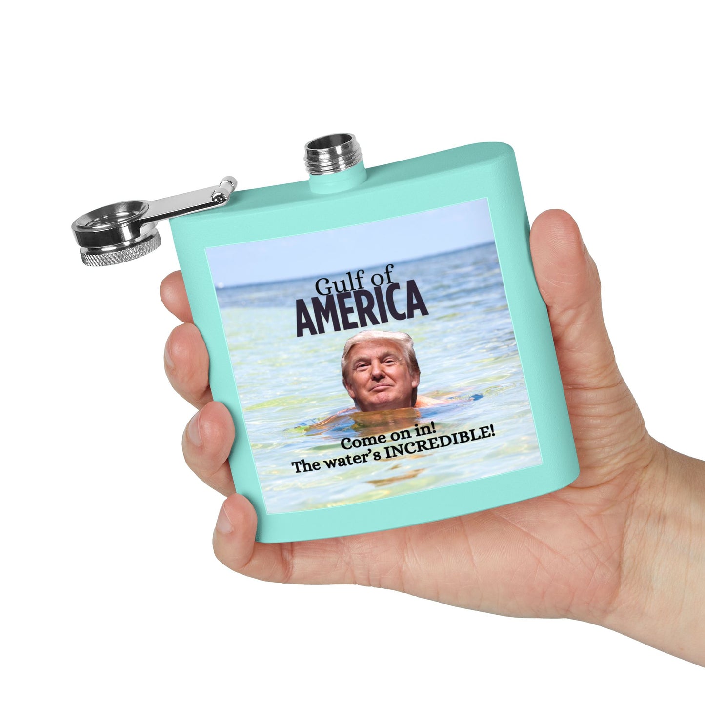 Funny Stainless Steel Flask - Gulf of America - Perfect for Parties & Gifts