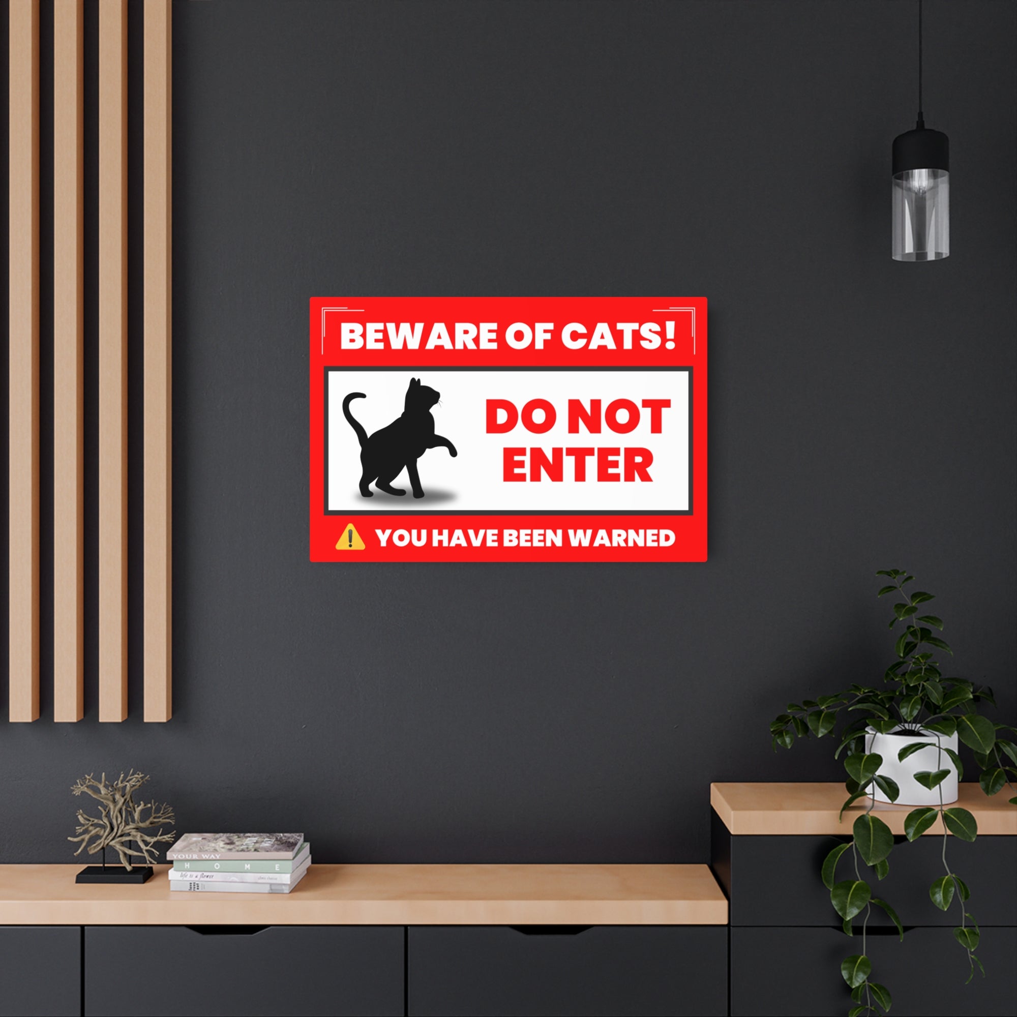 Beware of Cats Metal Art Sign – Fun Home Décor for Cat Lovers