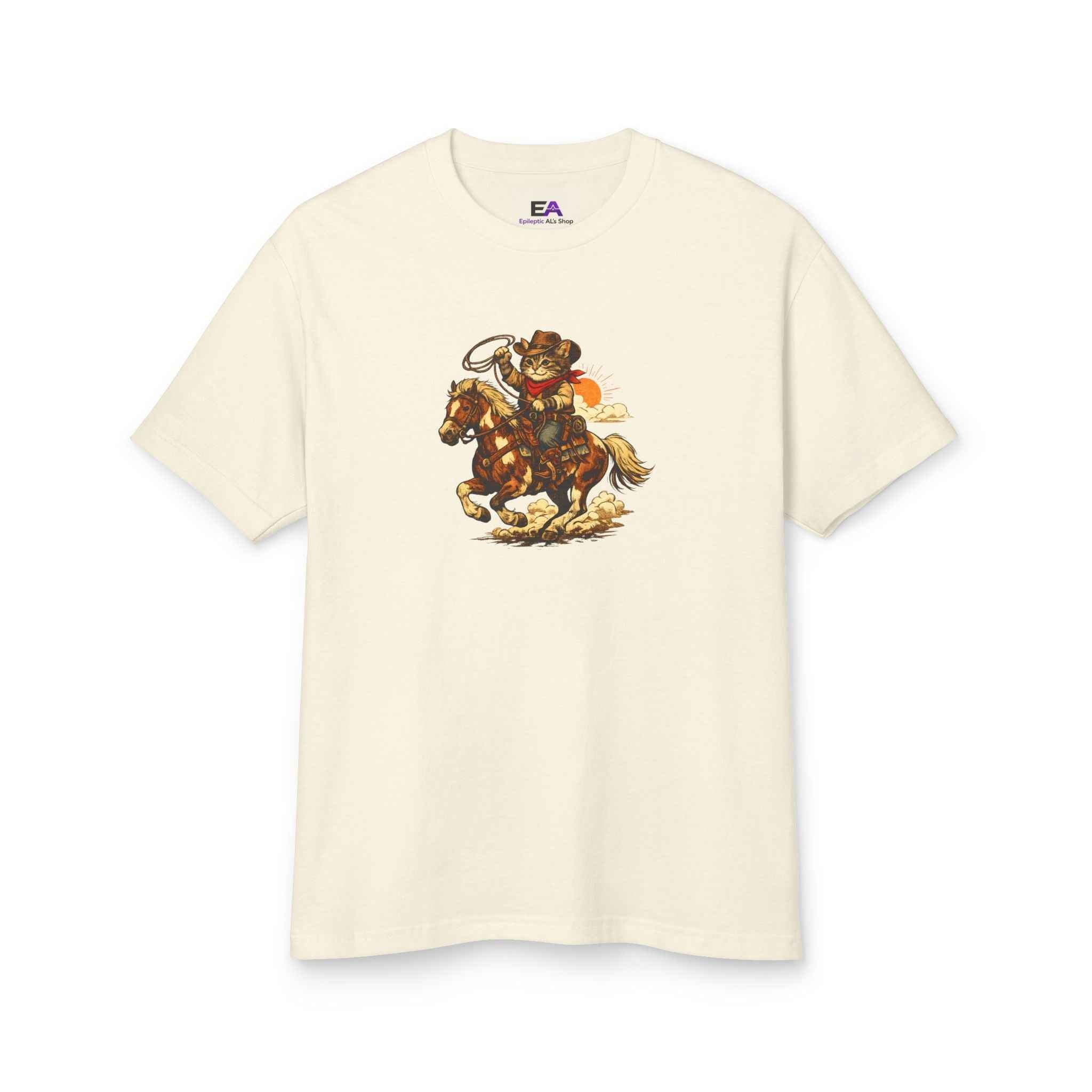 Cowboy Cat Lasso T-Shirt | Vintage Western Cat Graphic Tee