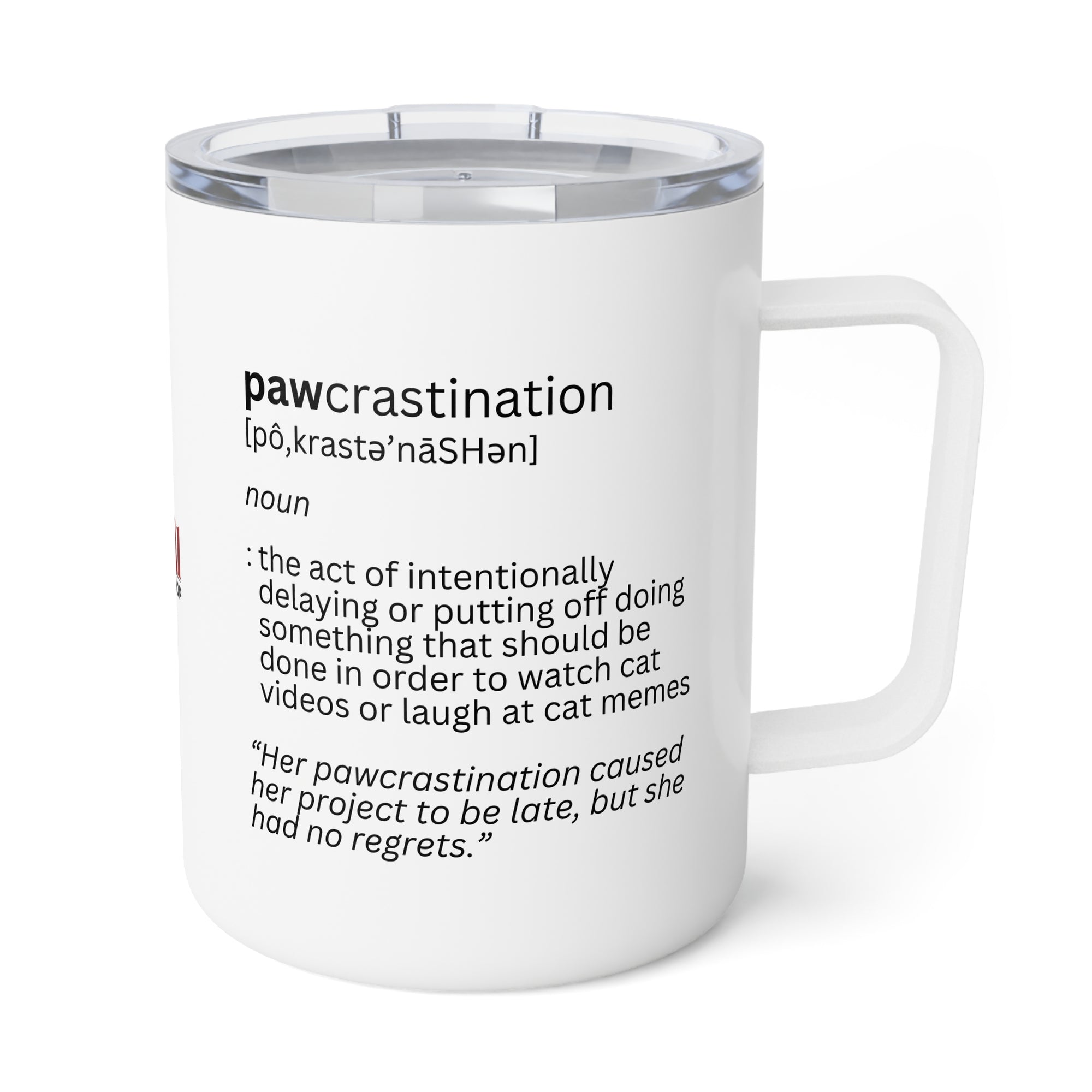 Pawcrastination Insulated Coffee Mug, 10oz