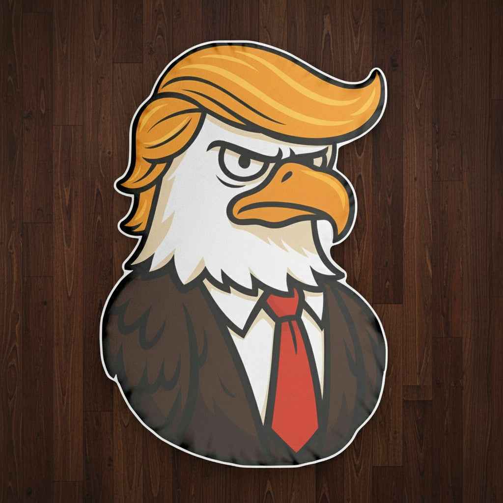 Patriotic Eagle Parody Shaped Pillow
