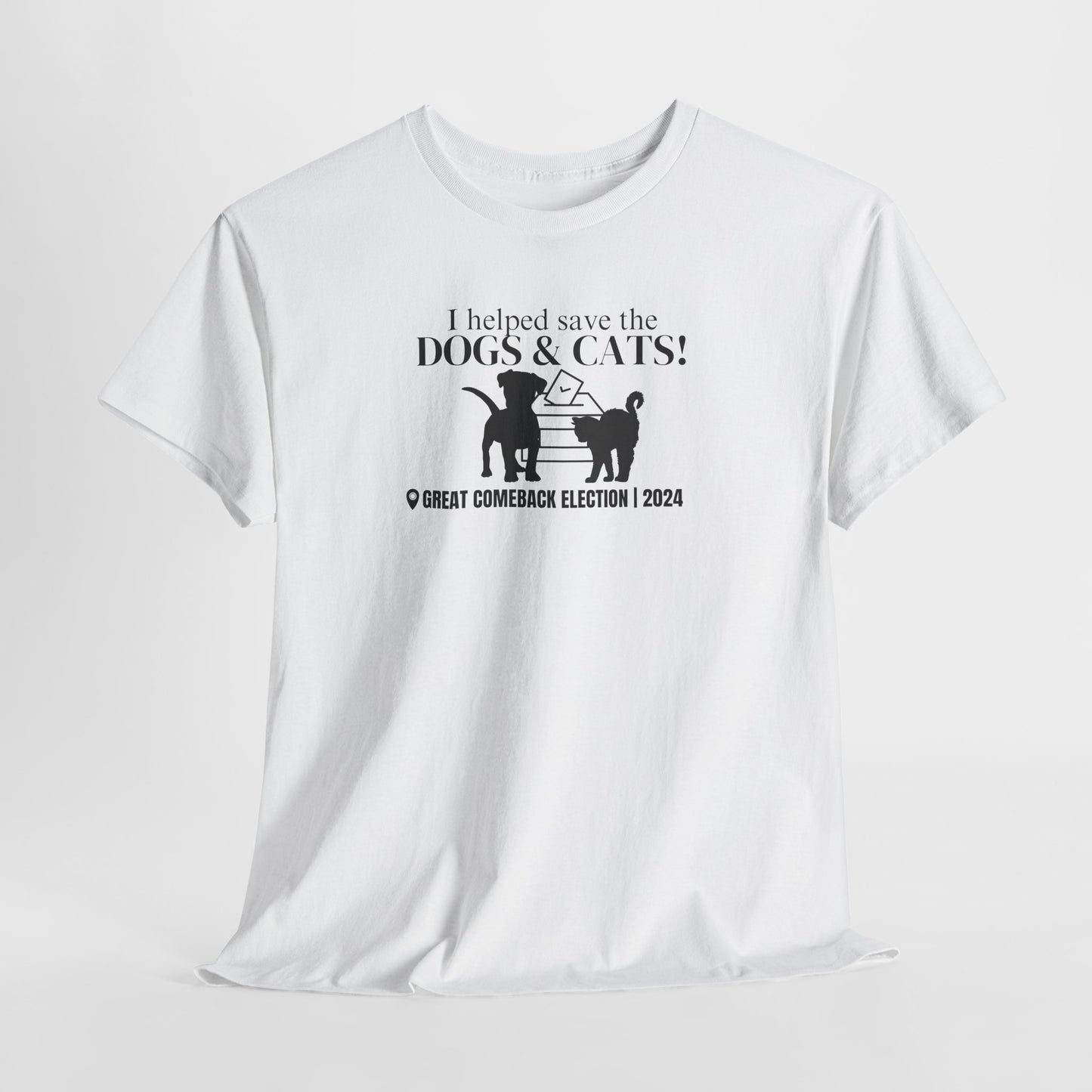 Helped Save the Cats & Dogs Unisex Heavy Cotton Tee
