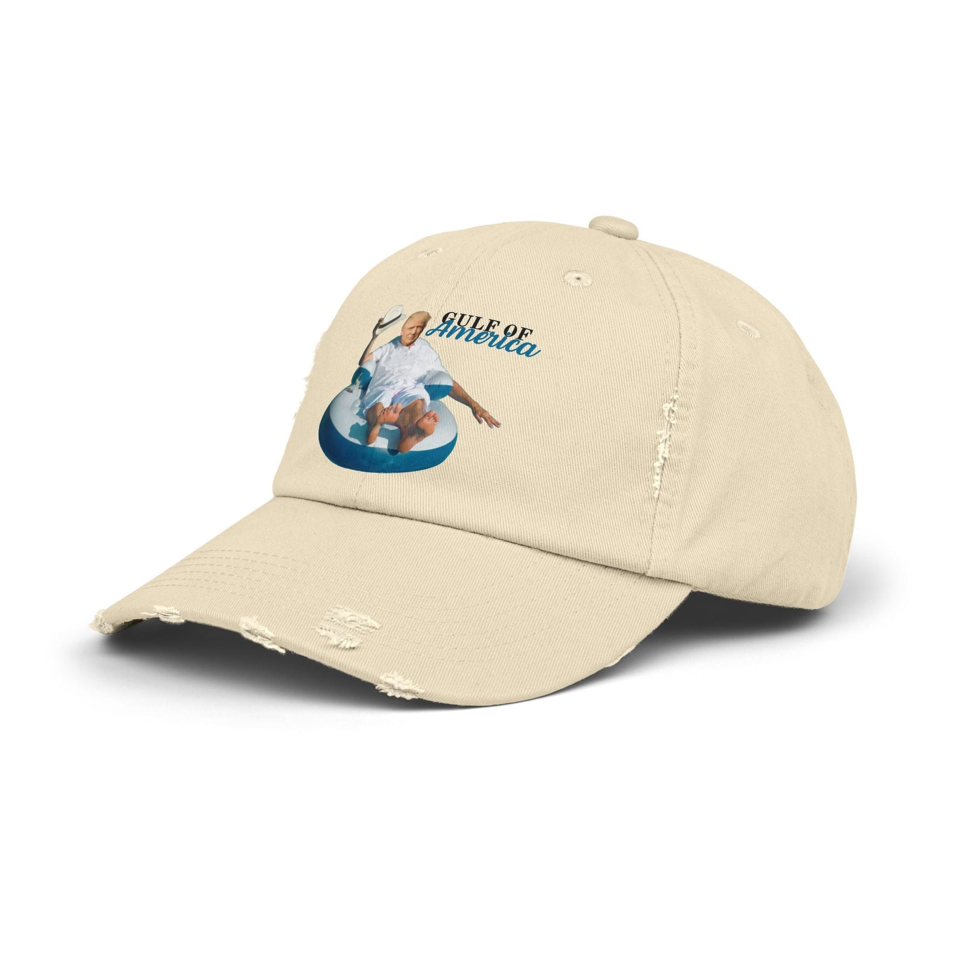 Trump Gulf of America Unisex Distressed Cap Printify