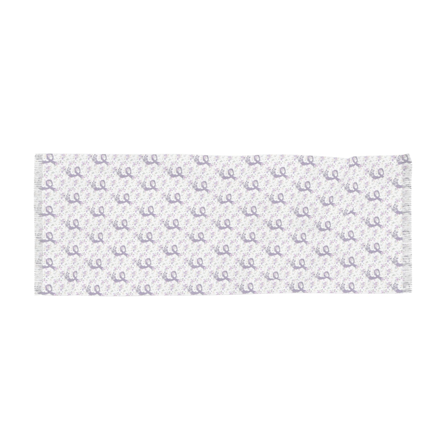 Purple Flowers Epilepsy Awareness Light Scarf