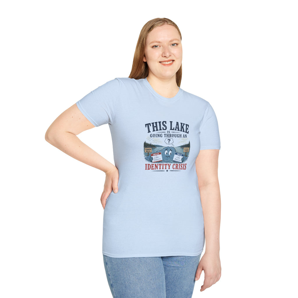 This Lake Is Going Through an Identity Crisis T-Shirt | Lake Ontario Lake America Humor