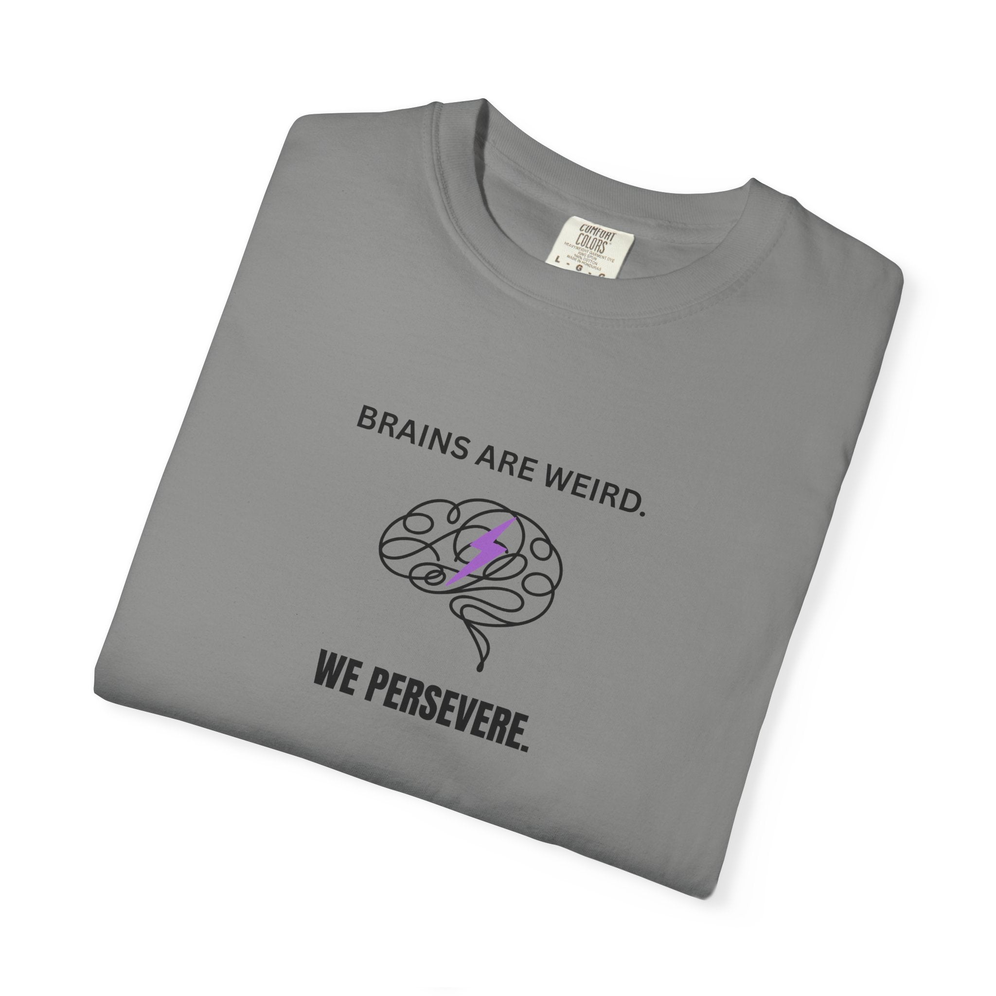 Brains Are Weird. We Persevere. – Epilepsy Awareness T-Shirt