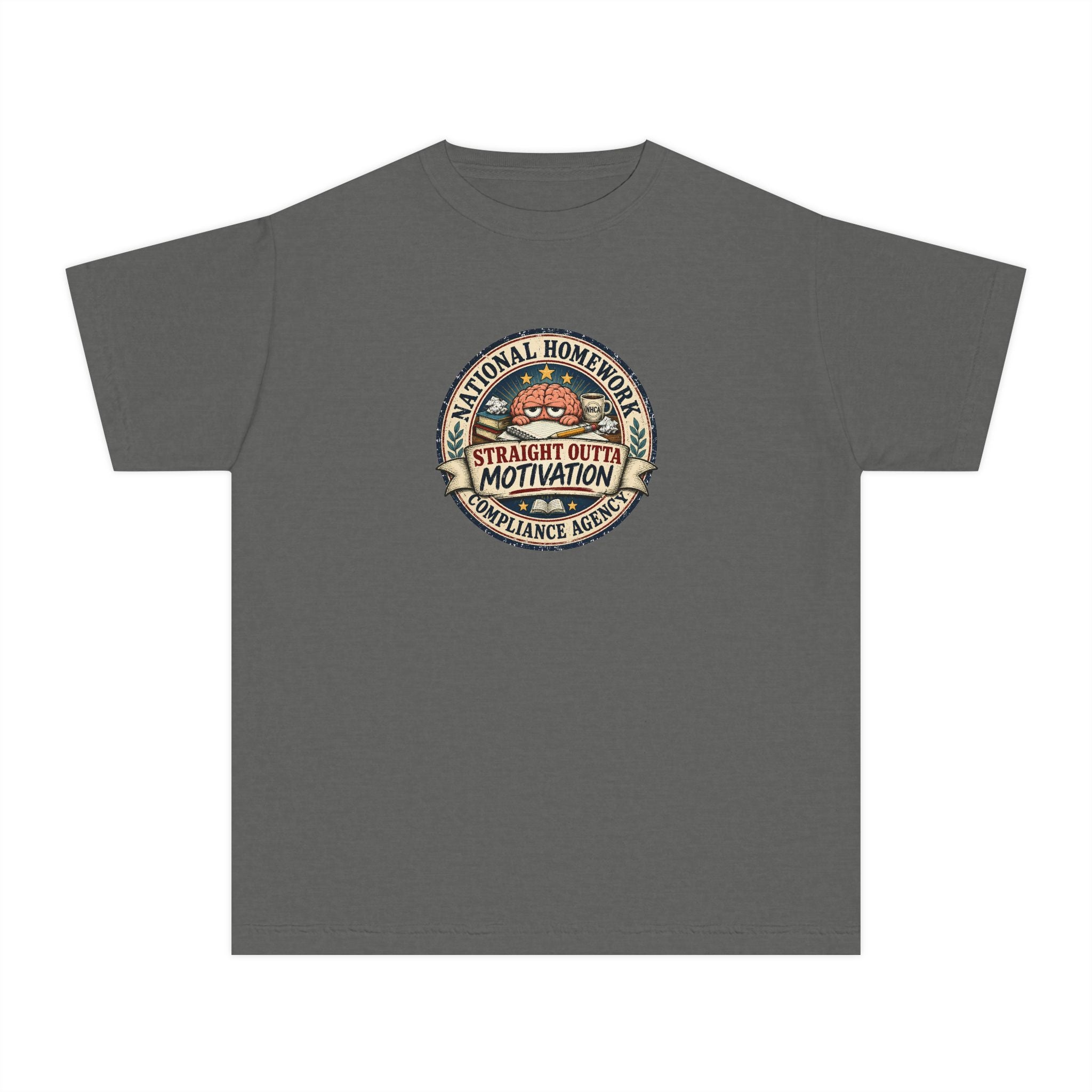 National Homework Compliance Agency Straight Outta Motivation Kids T-Shirt