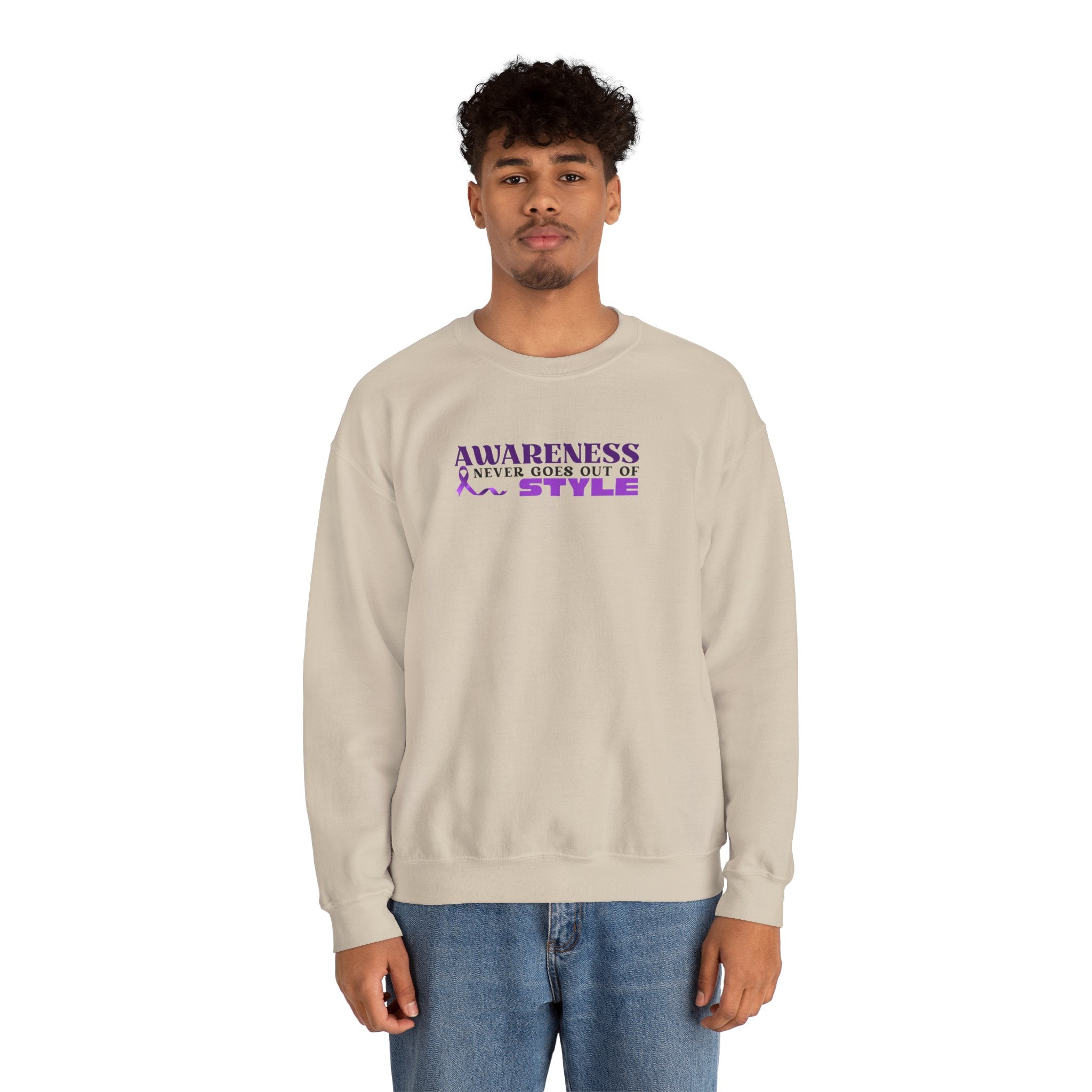 “Awareness Never Goes Out of Style” Embroidered Sweatshirt