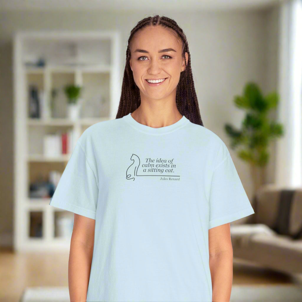 Inspirational Unisex Garment-Dyed T-shirt - 'The Idea of Comfort' Design