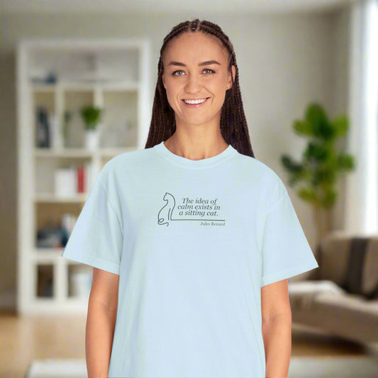 Inspirational Unisex Garment-Dyed T-shirt - 'The Idea of Comfort' Design