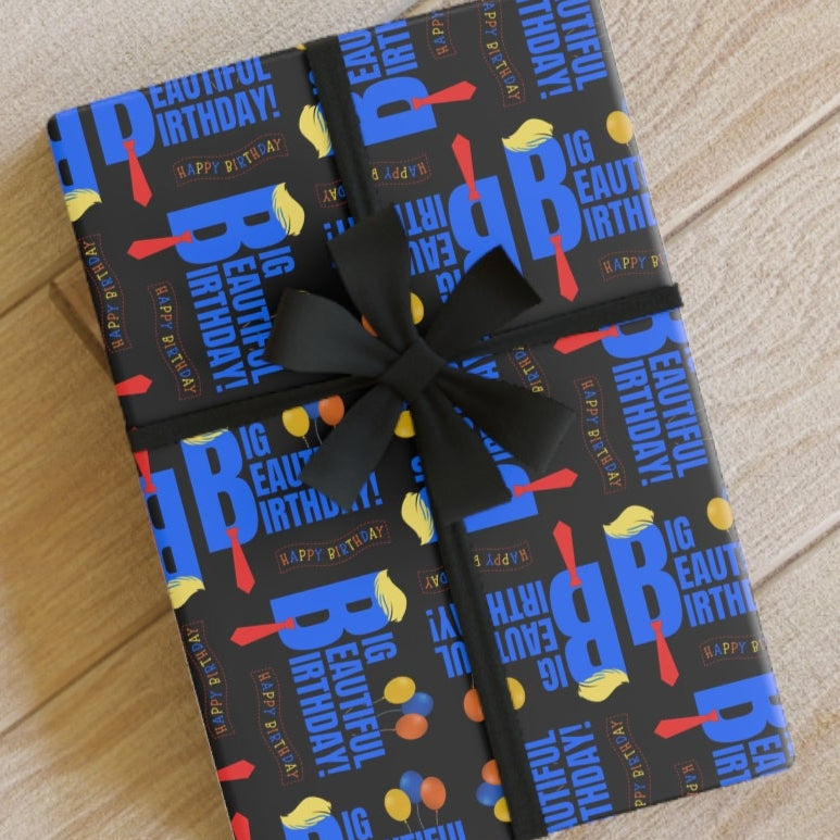 Big Beautiful Birthday Gift Wrapping Paper Roll