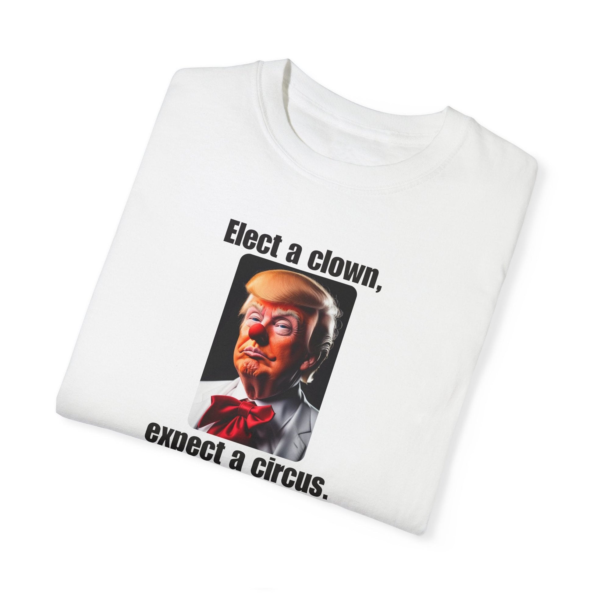 Humorous Political T-Shirt - 'Elect a Clown, Expect a Circus' Printify