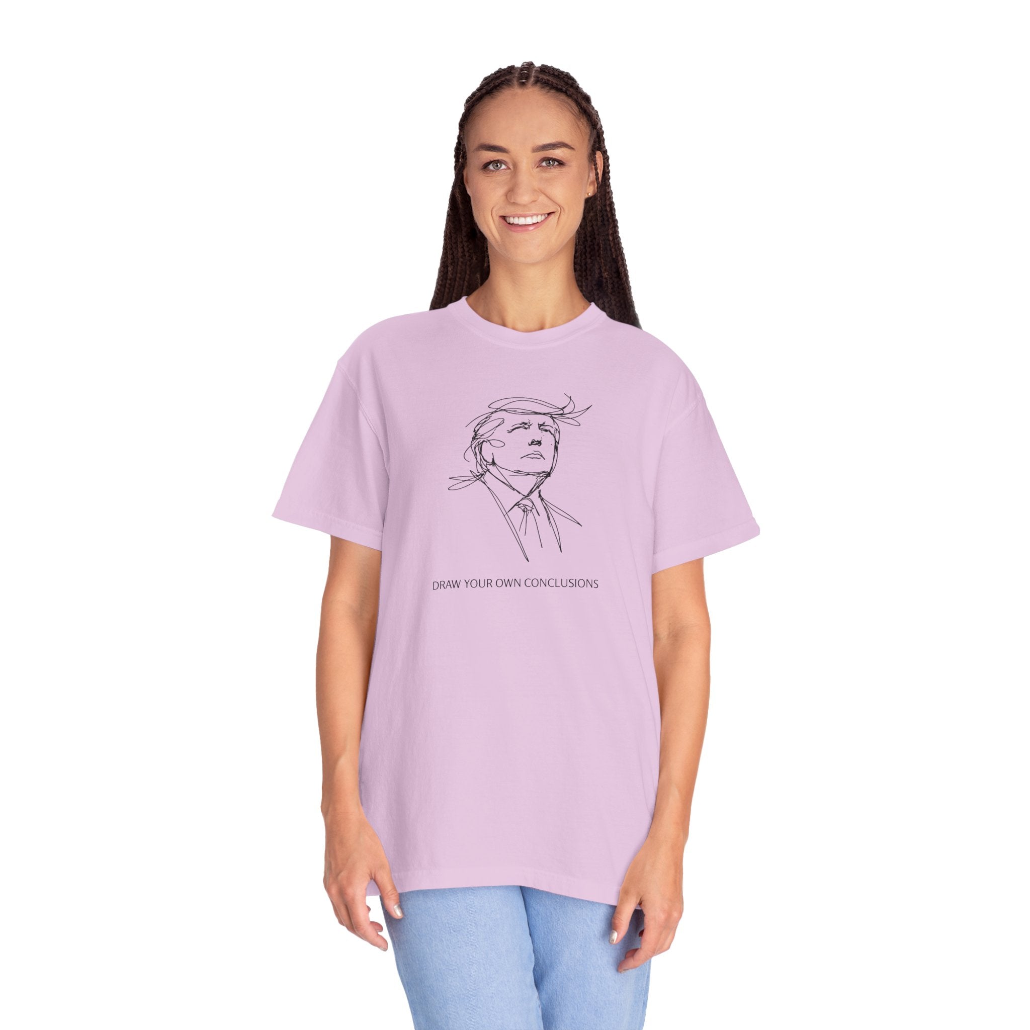 Draw Your Own Conclusions Unisex Graphic Tee – Minimal Line Art Statement Shirt
