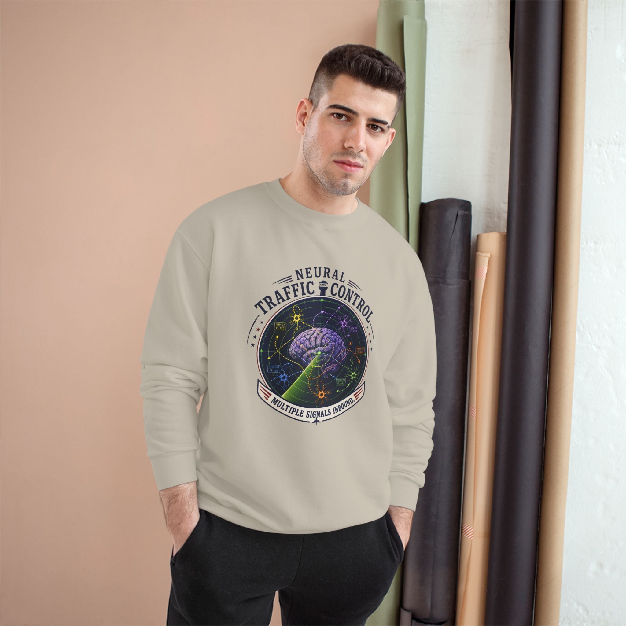 Neural Traffic Control Champion Sweatshirt | Brain Radar Crewneck