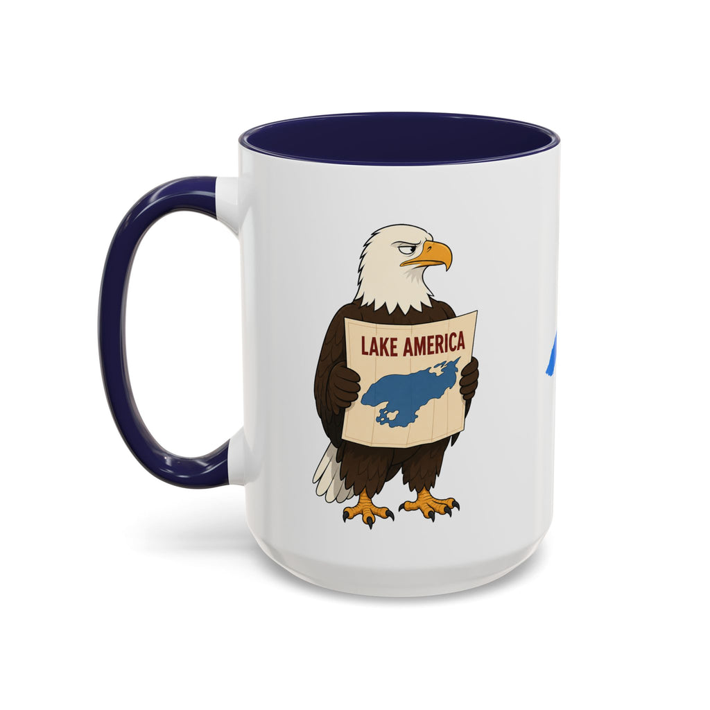 Lake Ontario vs. Lake America Goose & Eagle Coffee Mug | Great Lake Renaming Humor
