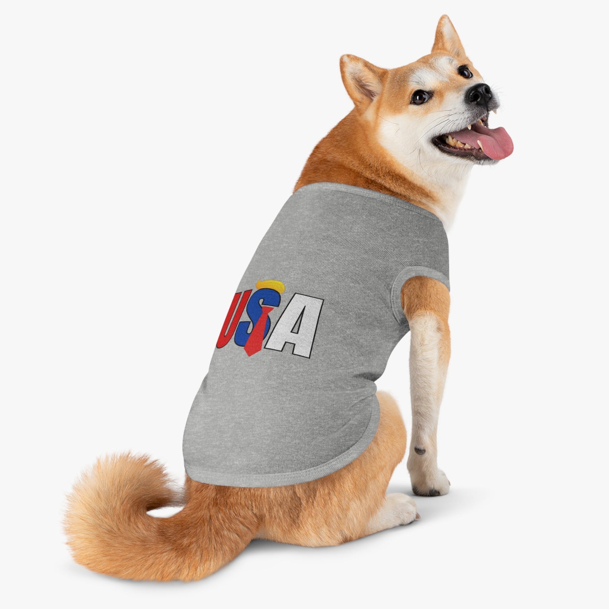 Trump USA Pet Tank Top for Celebrations & Holidays Printify