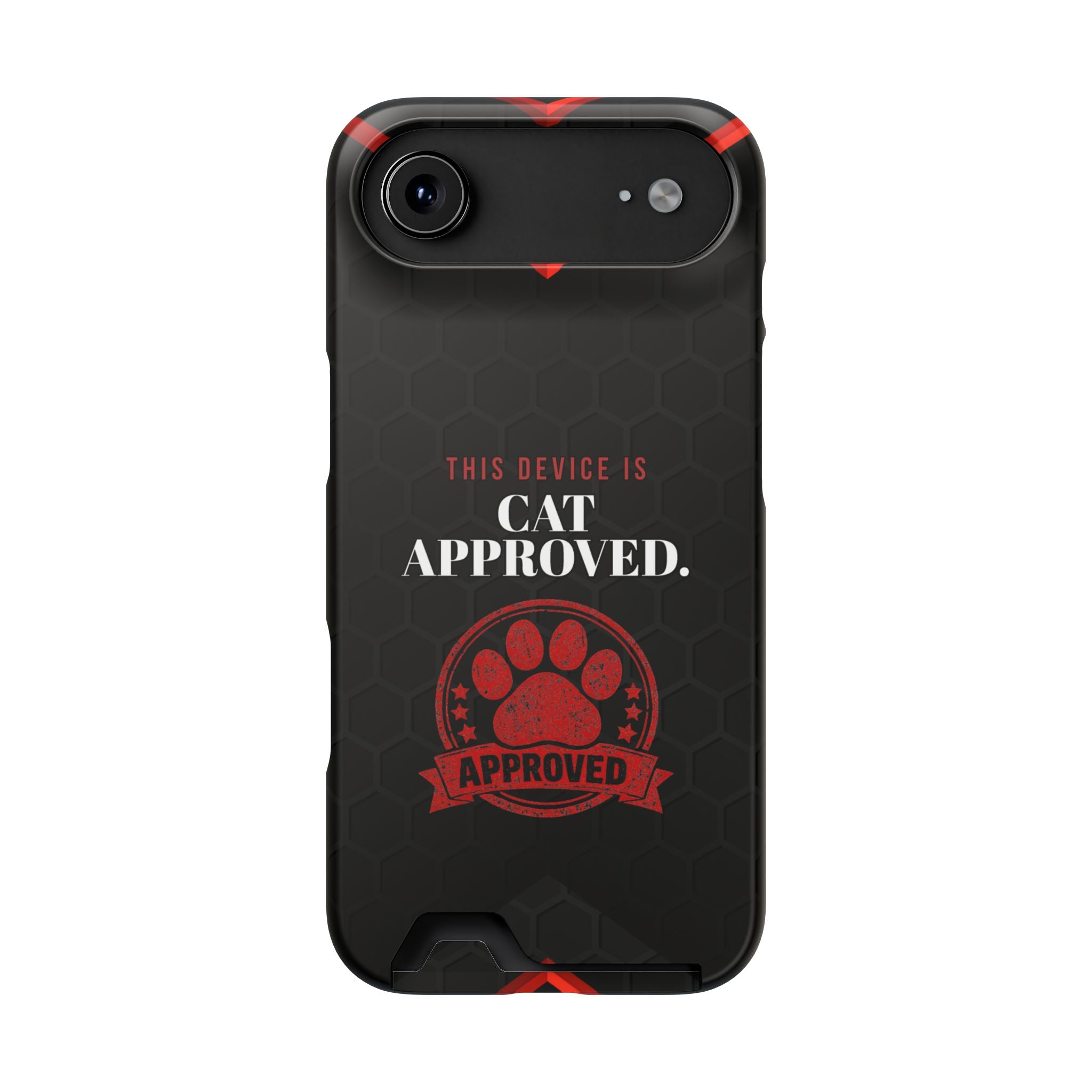 This Device Is Cat Approved iPhone Case – Paw Stamp Design