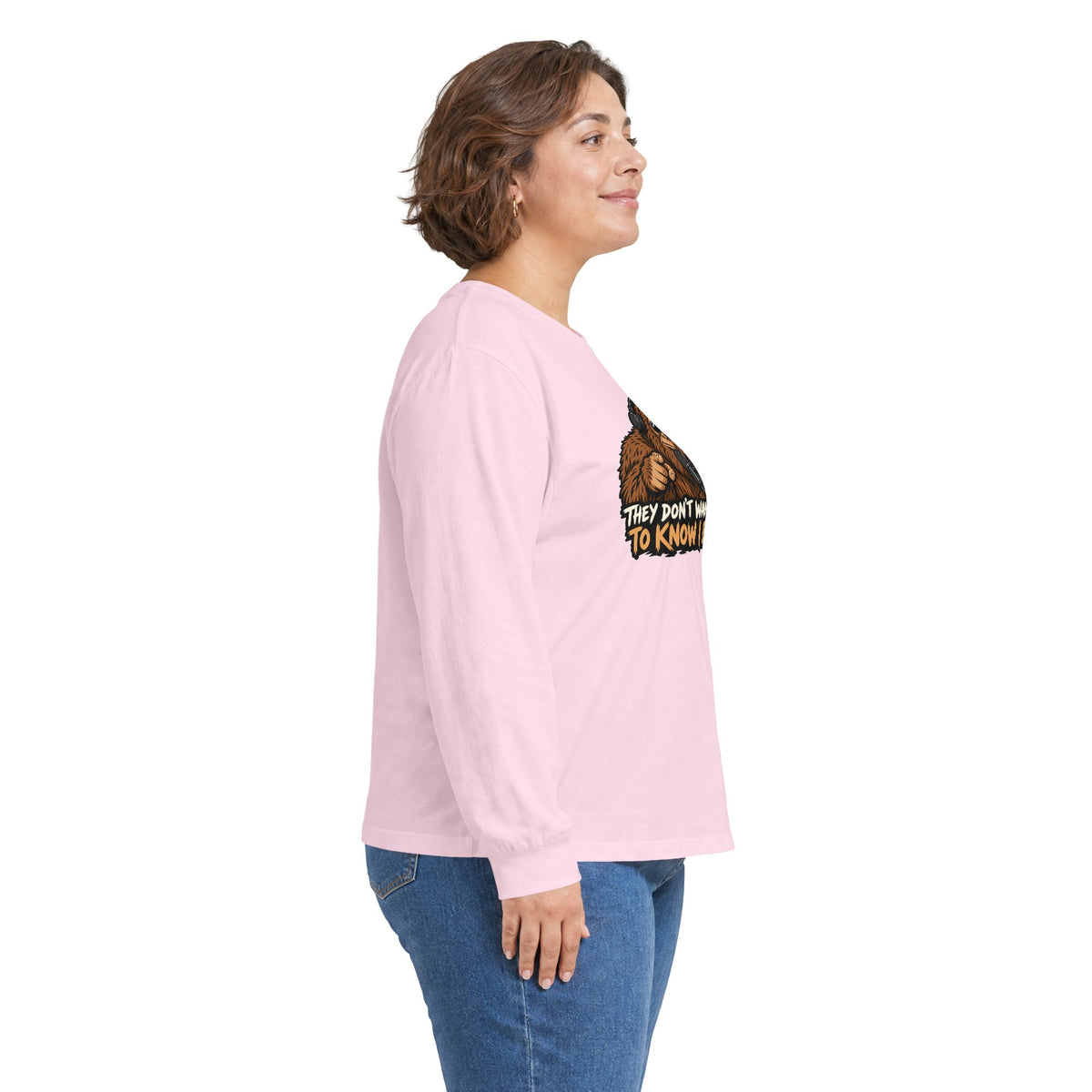 Bigfoot Graphic Long Sleeve Tee - "They Don’t Want You To Know I Exist"