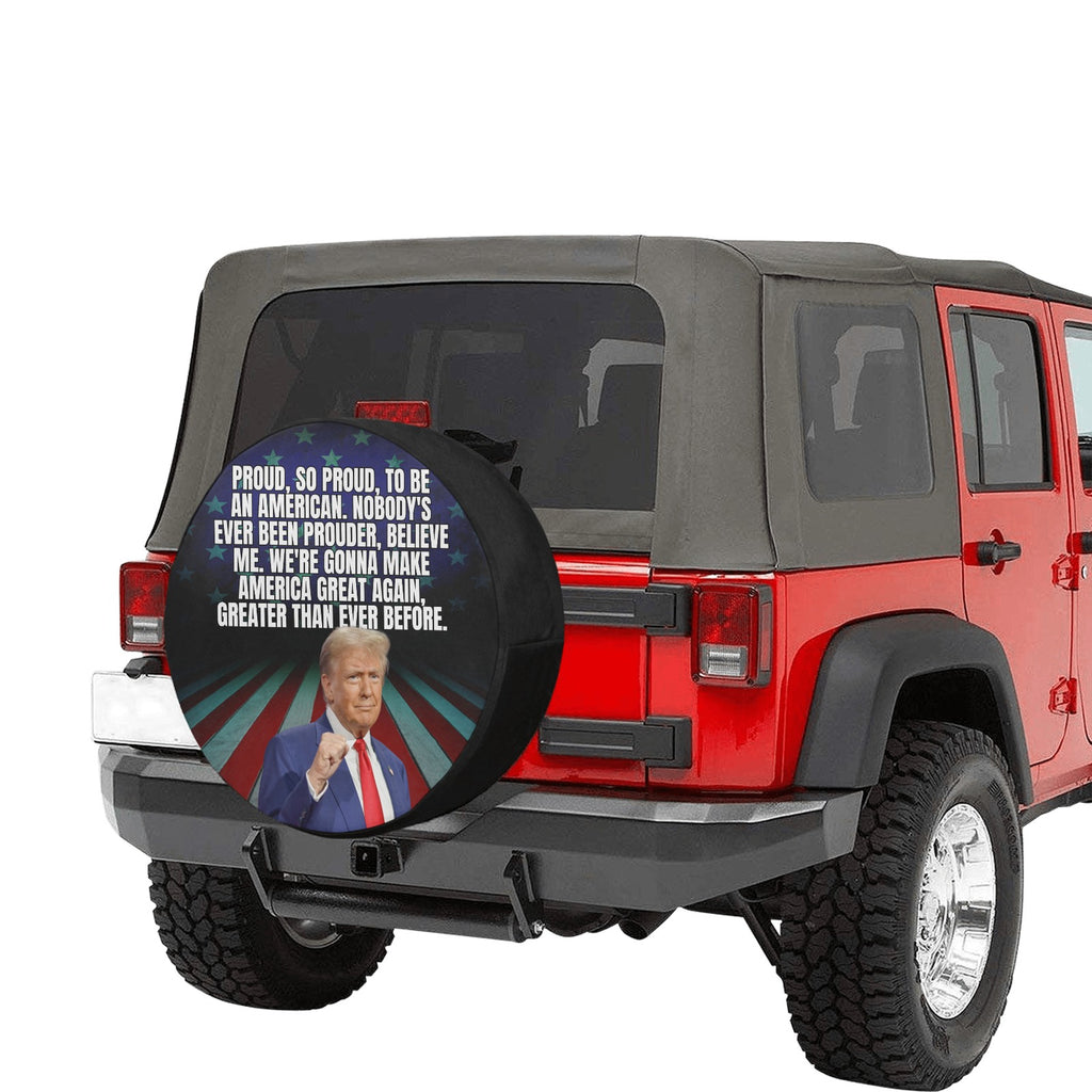Trump Proud to be American Spare Tire Cover (Small)(15")
