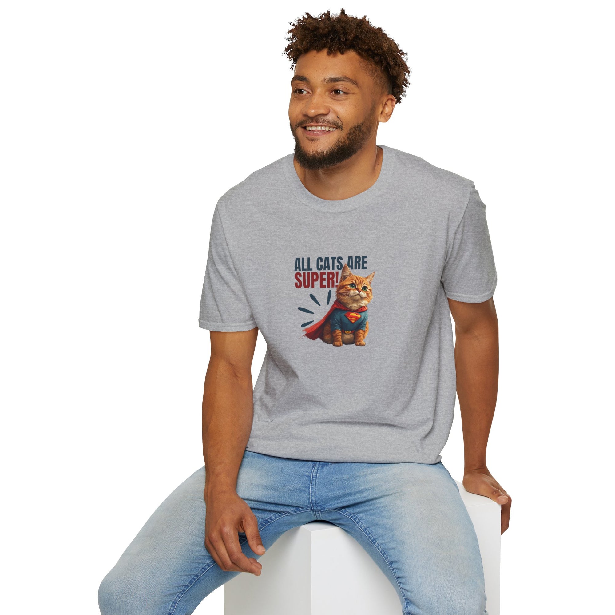 Super Cat Unisex T-Shirt, Fun Cat Lover Tee