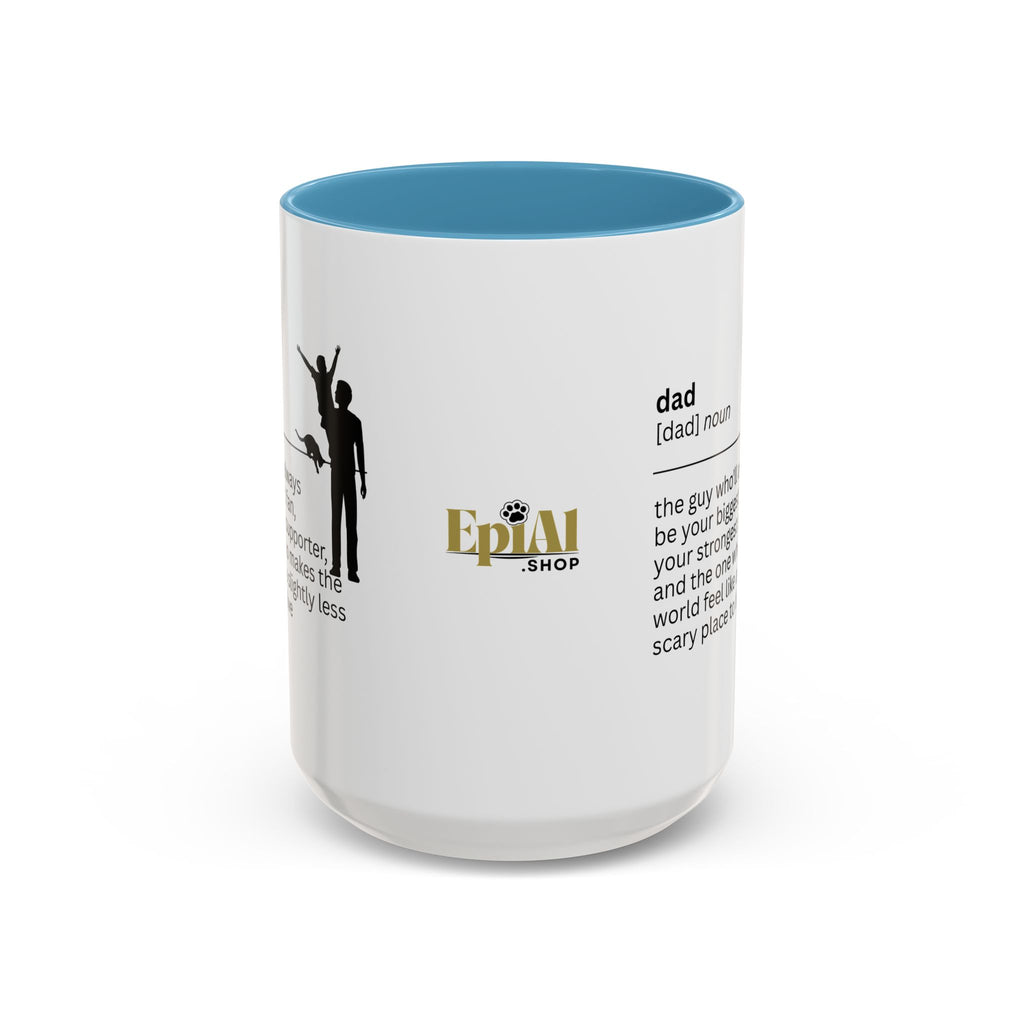 Dad Biggest Fan Accent Coffee Mug - Perfect Gift for Dads