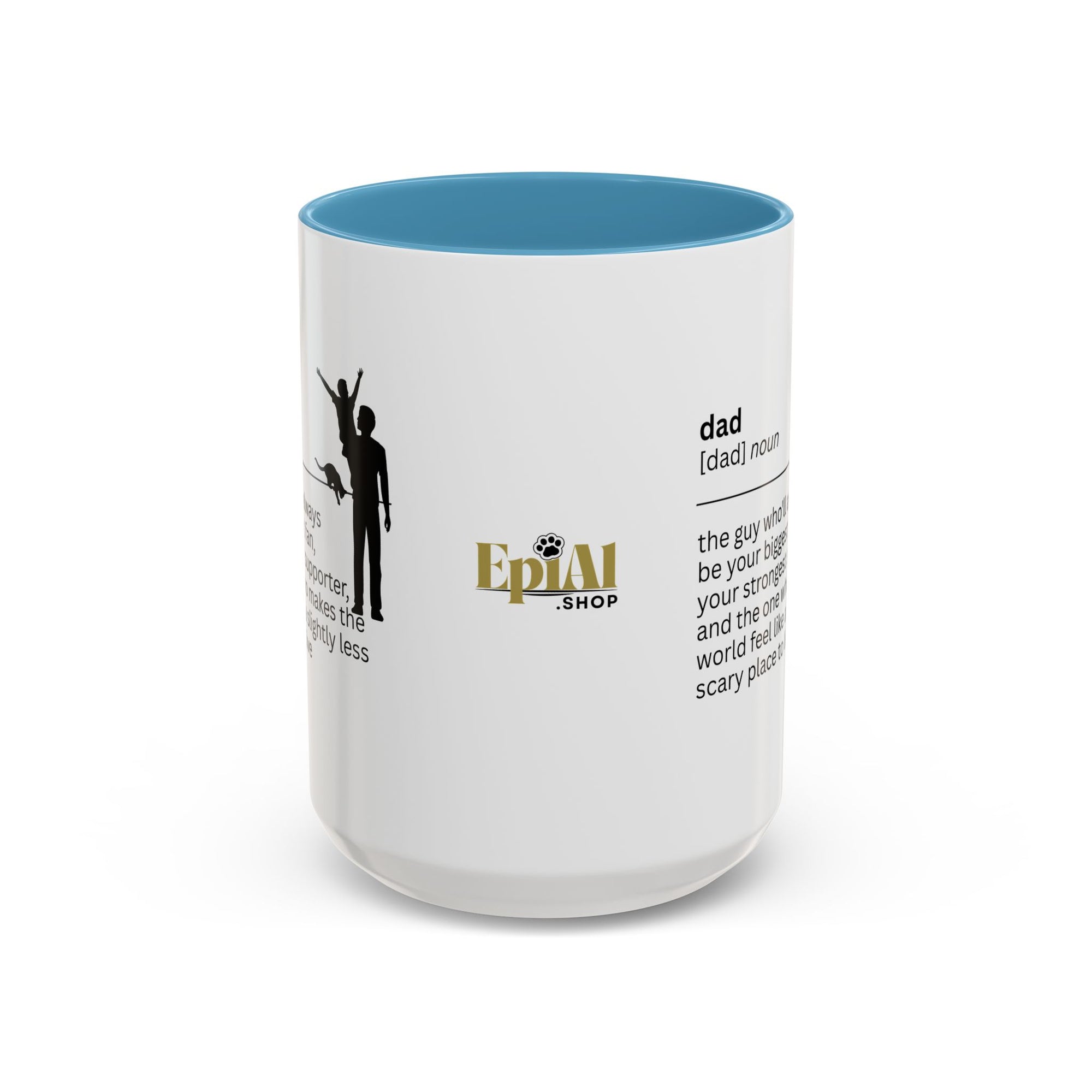 Dad Biggest Fan Accent Coffee Mug - Perfect Gift for Dads