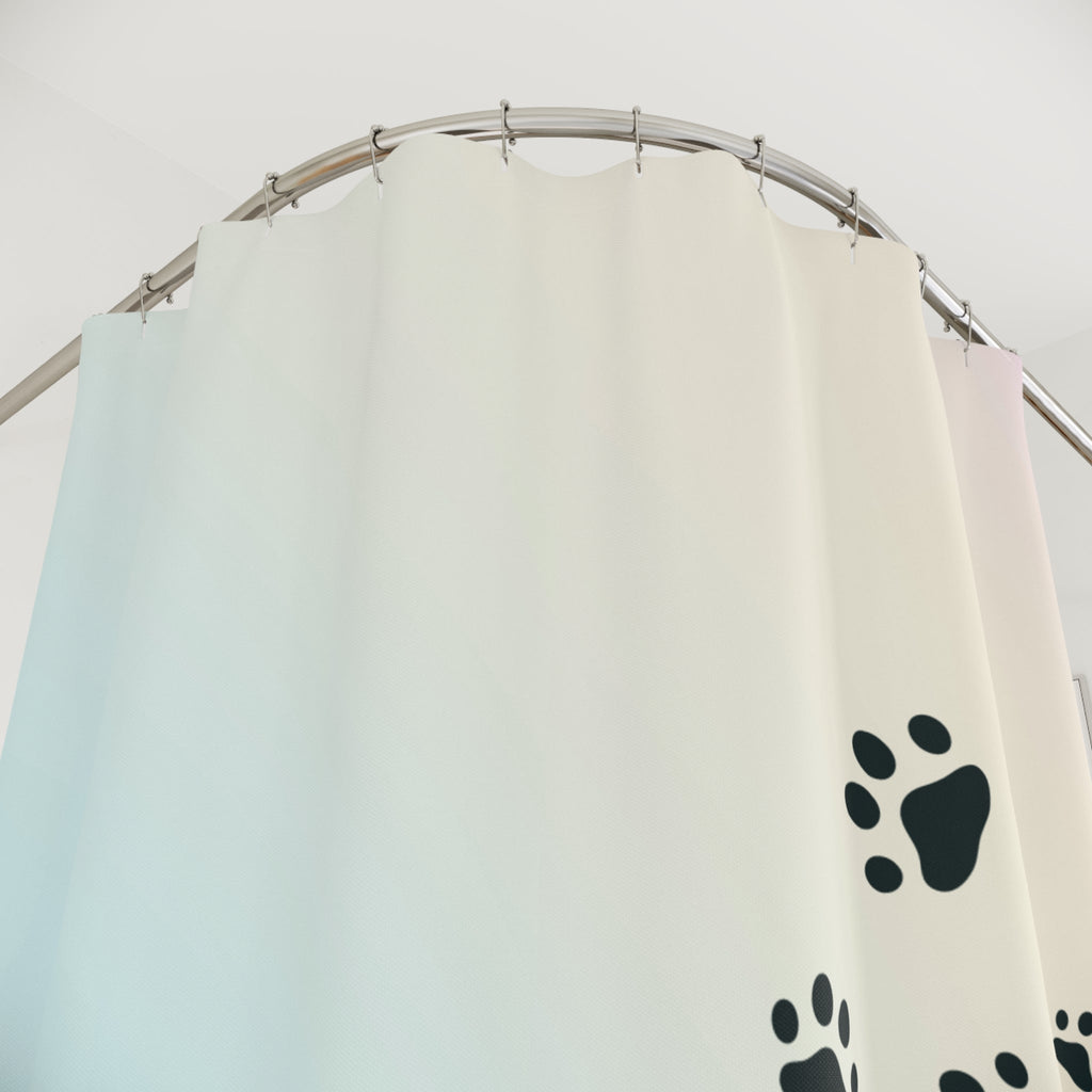 Paw Print Shower Curtain - Pet Lover's Home Decor Printify