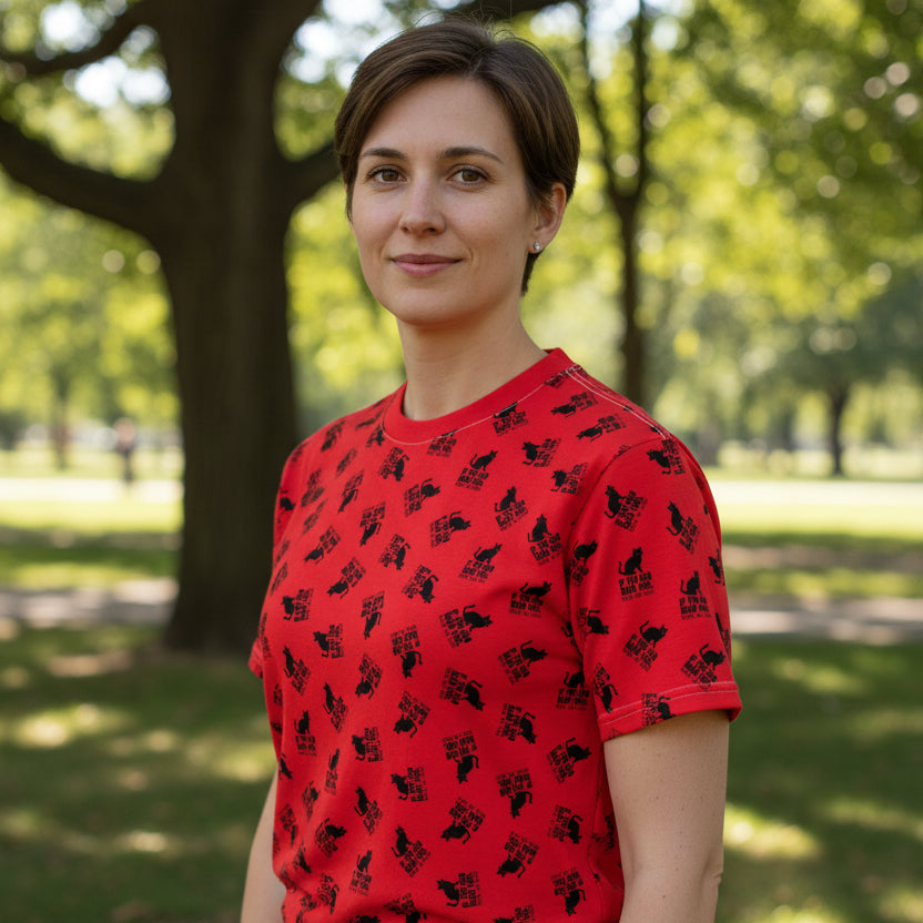 If You Can Read This You’re Too Close – Red All-Over Print Unisex T-Shirt
