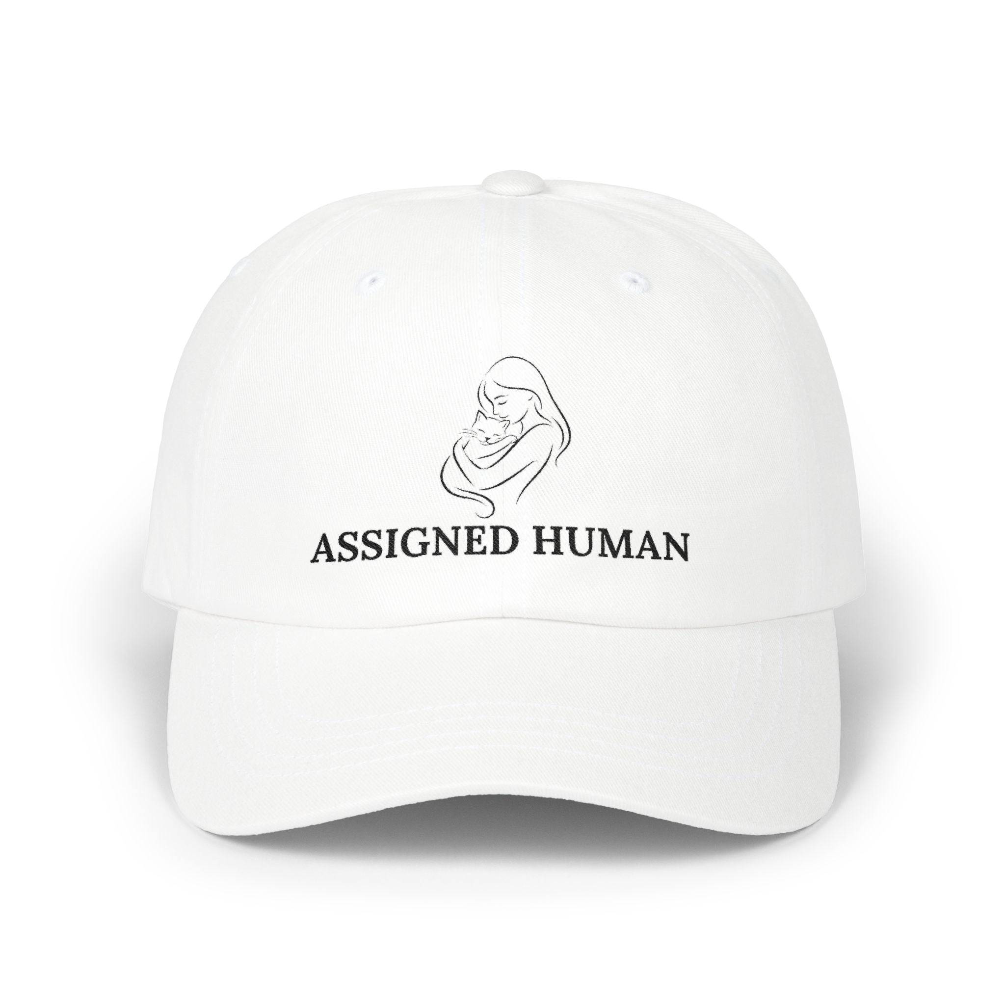 Assigned Human Dad Hat – Soft Cotton Adjustable Cap
