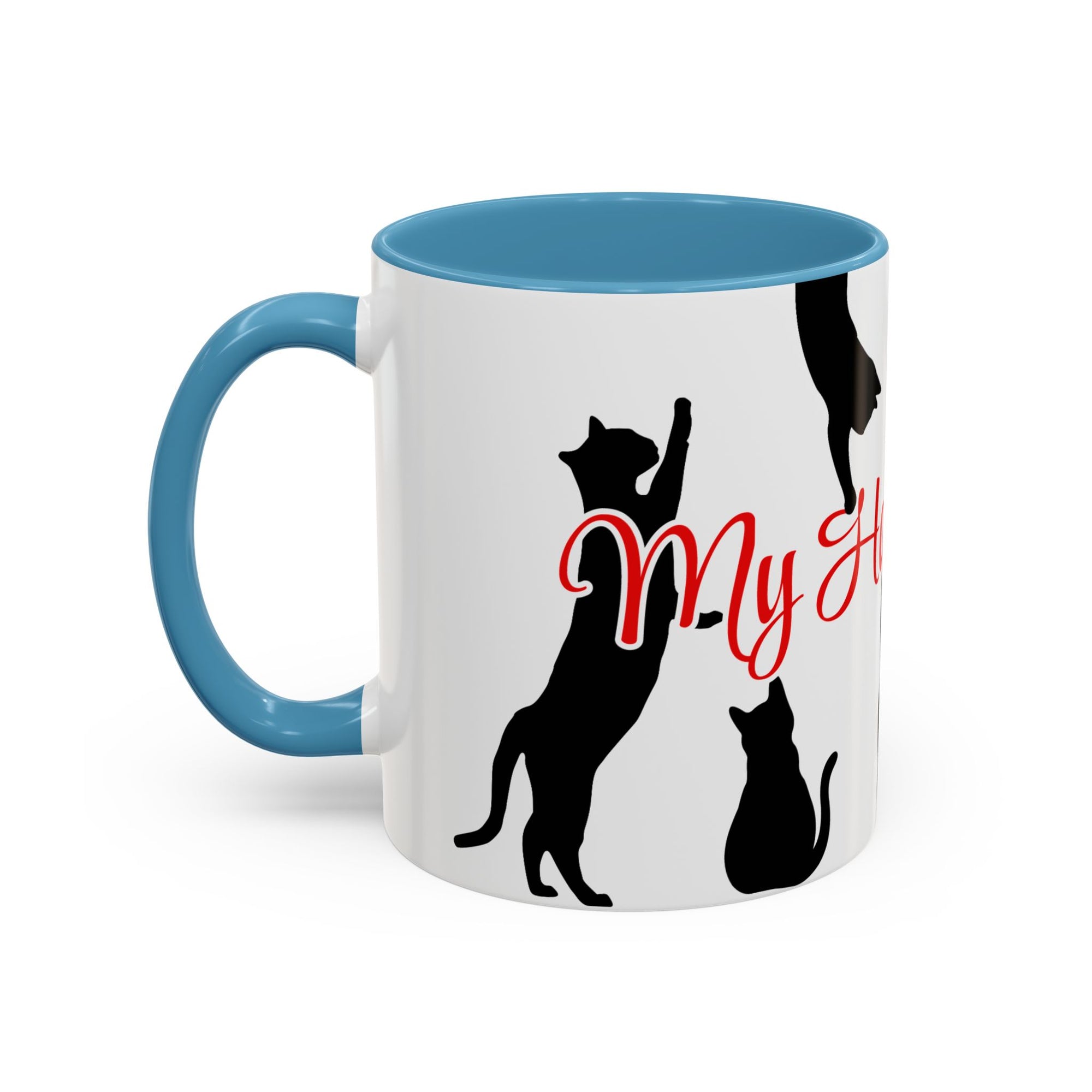 Silhouette Cat Lovers Accent Mug