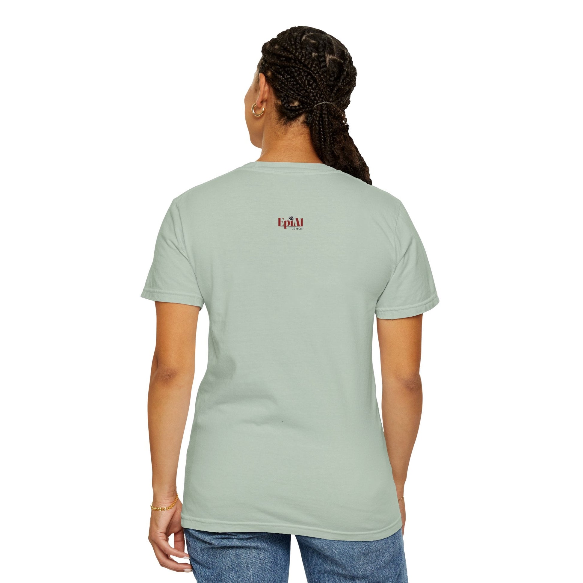 St. Patrick's Day Cat T-Shirt - Unisex Garment-Dyed Tee for Cat Lovers Printify