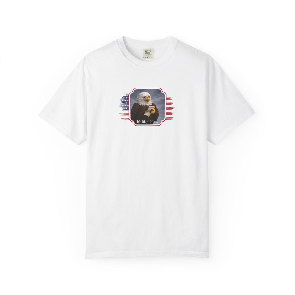 “It’s Right Here” Political Parody T-Shirt