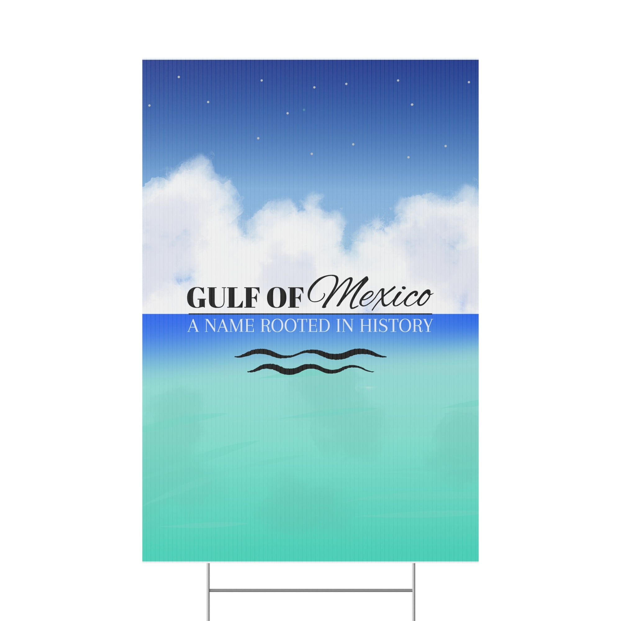 Gulf of Mexico Plastic Yard Sign