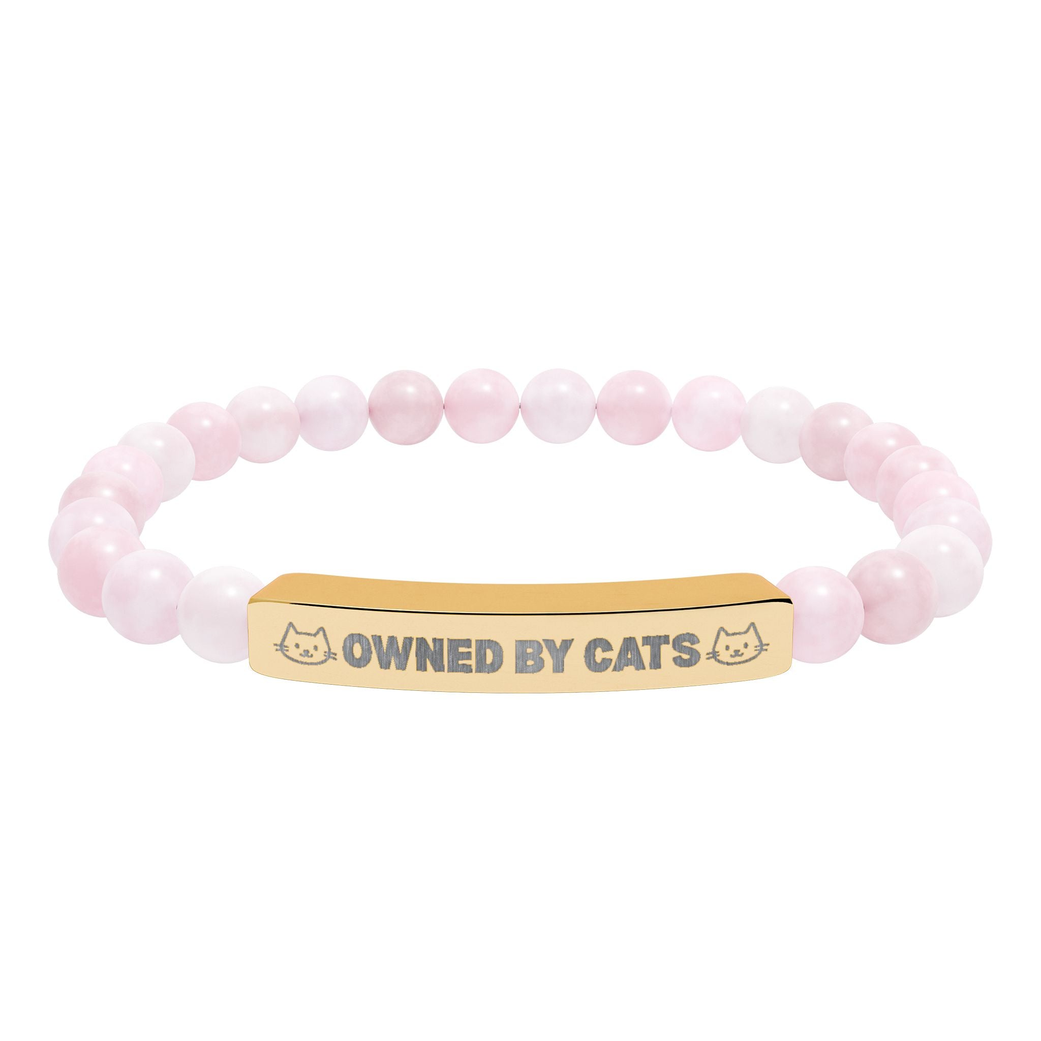 Owned by Cats Natural Stone Bar Bracelet