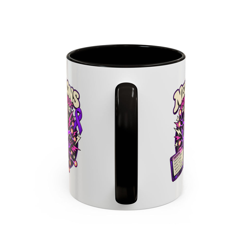 Neurons Gone Wild: Greatest Hits Epilepsy Awareness Accent Coffee Mug (11oz/15oz)