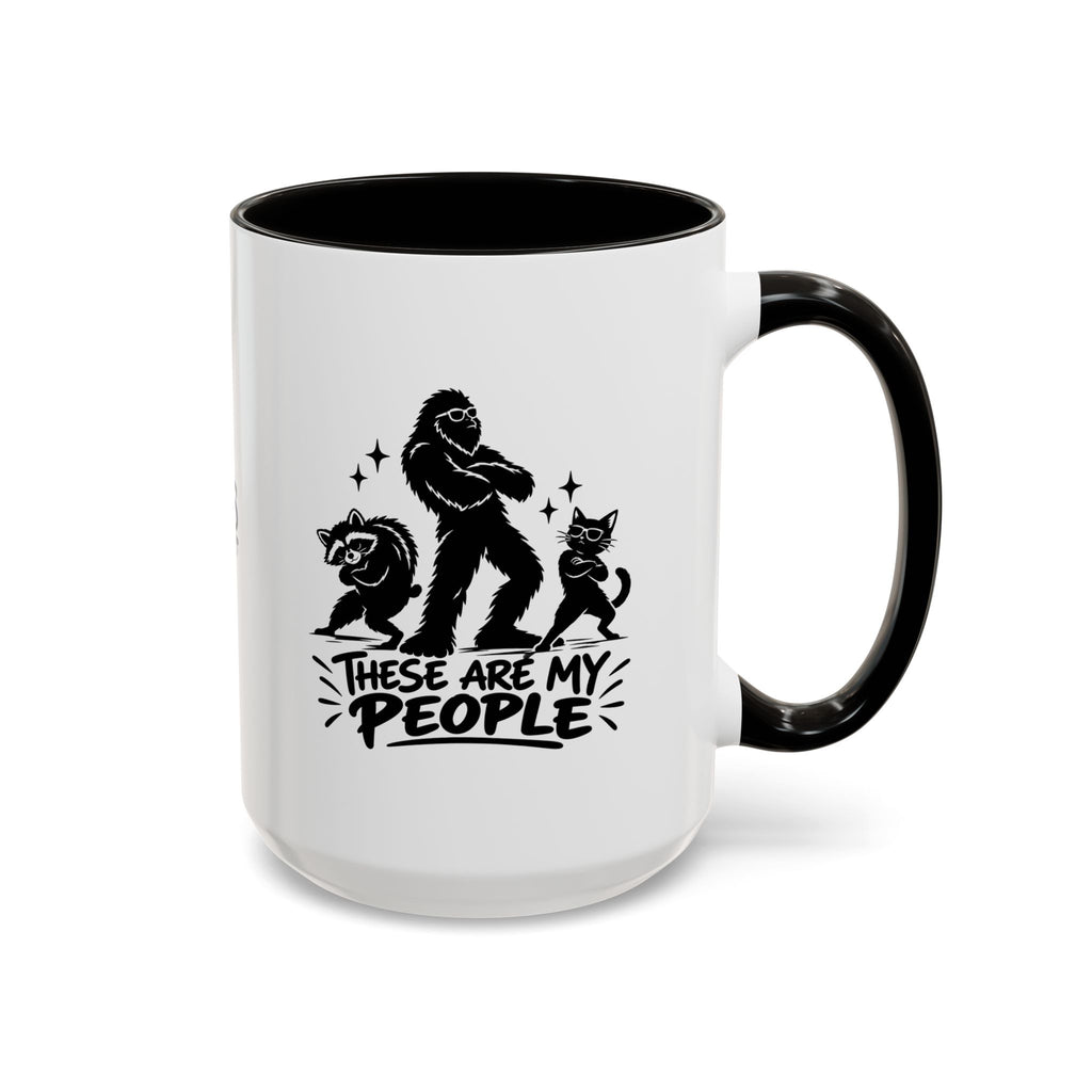 These Are My People Bigfoot, Raccoon & Cat Accent Coffee Mug | 11oz & 15oz