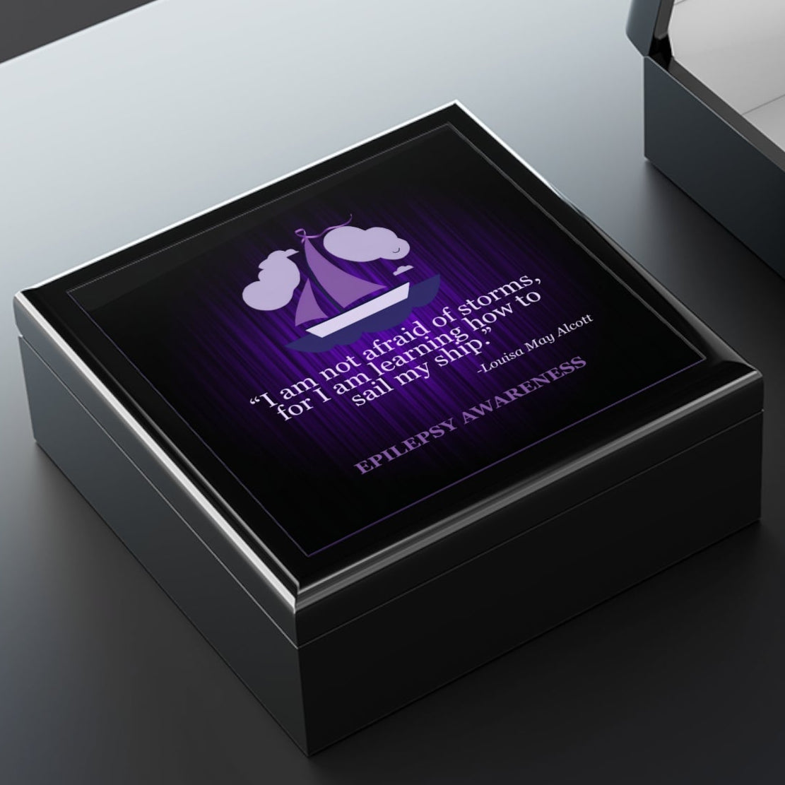 Inspirational Epilepsy Awareness Jewelry Box | Gift for Awareness
