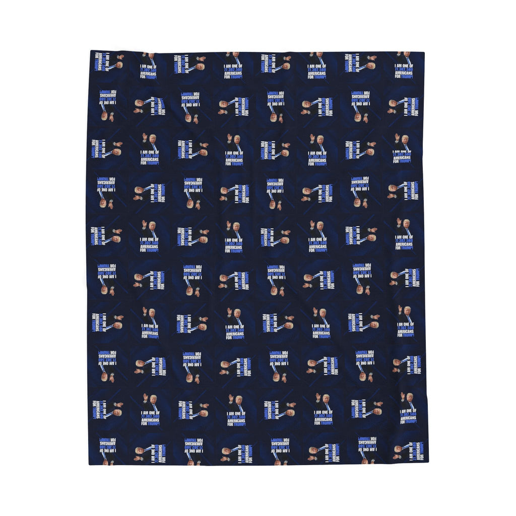 Cozy Velveteen Plush Blanket – Americans for Trump Design Printify