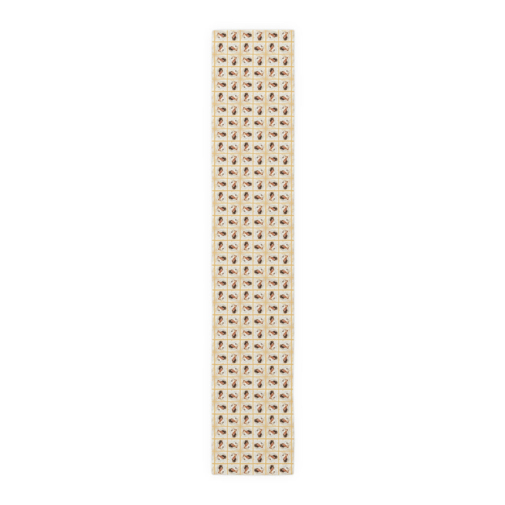 Charming Golden Cat Lady Table Runner