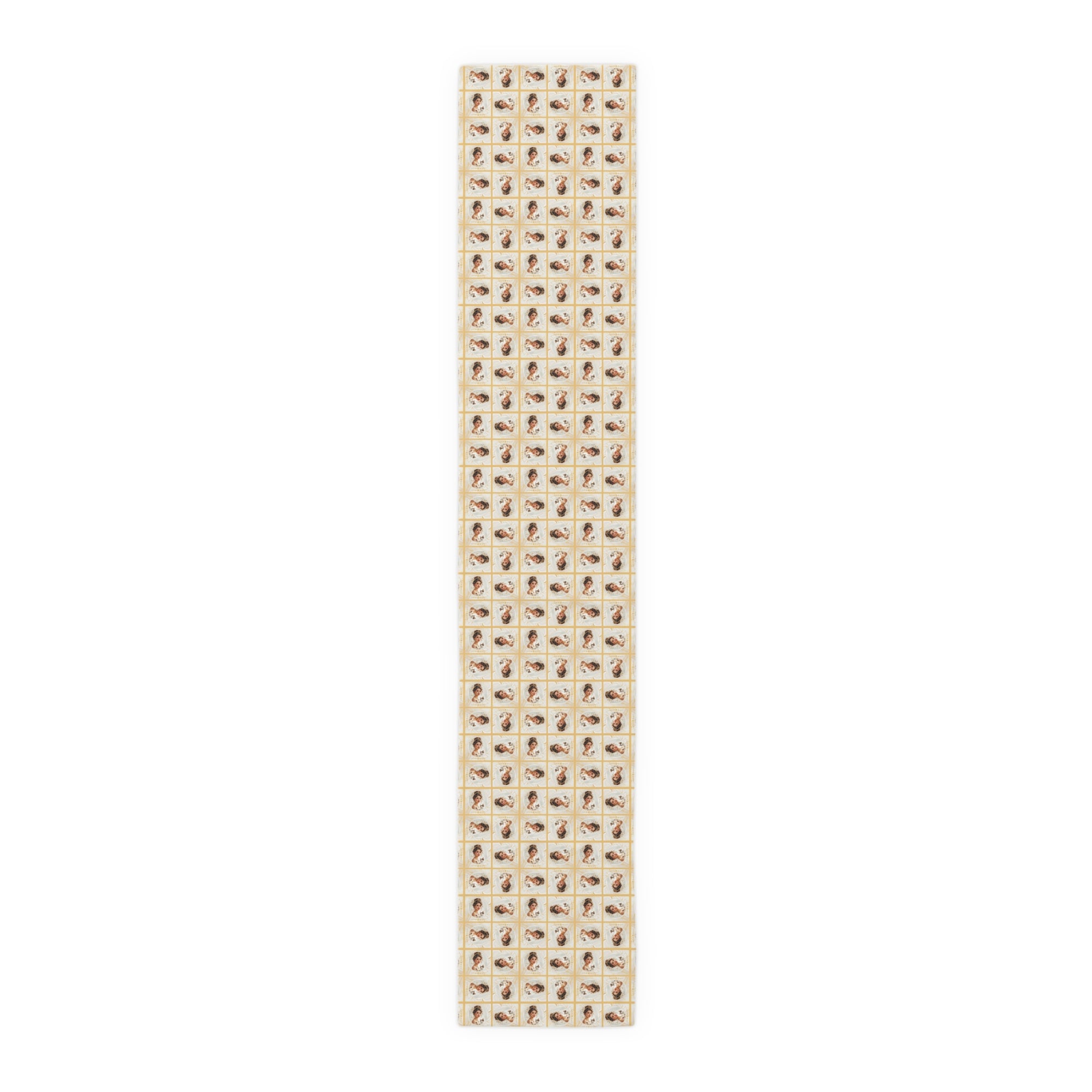 Charming Golden Cat Lady Table Runner