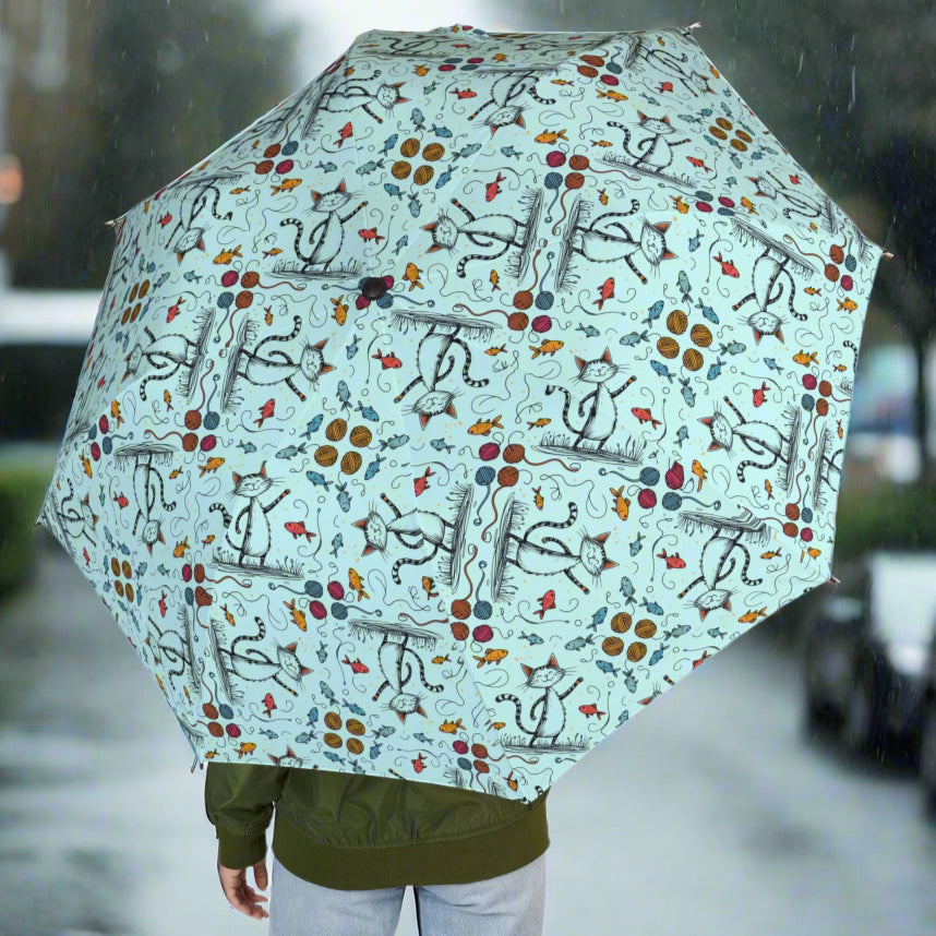 Happy Cat Patterned Umbrella for Every Occasion