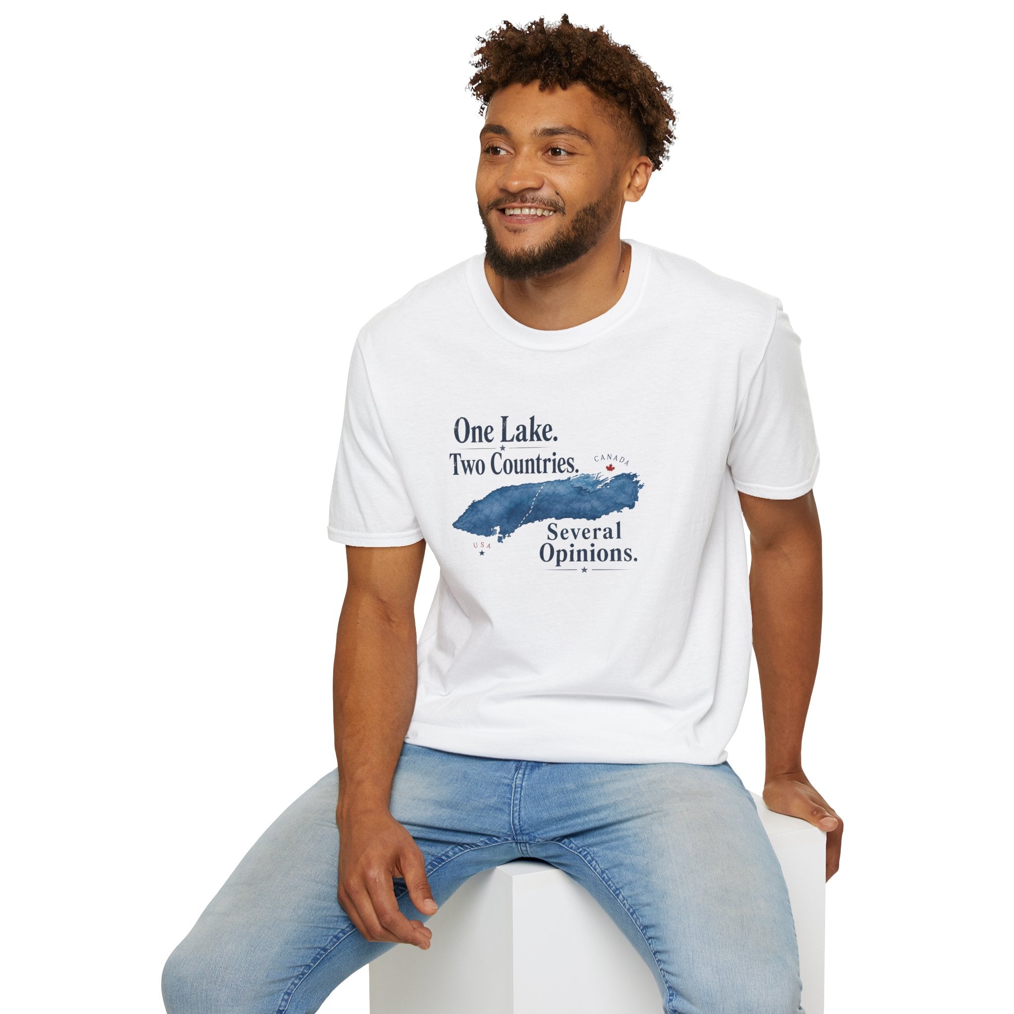 One Lake. Two Countries. Several Opinions. Lake Ontario Humor T-Shirt